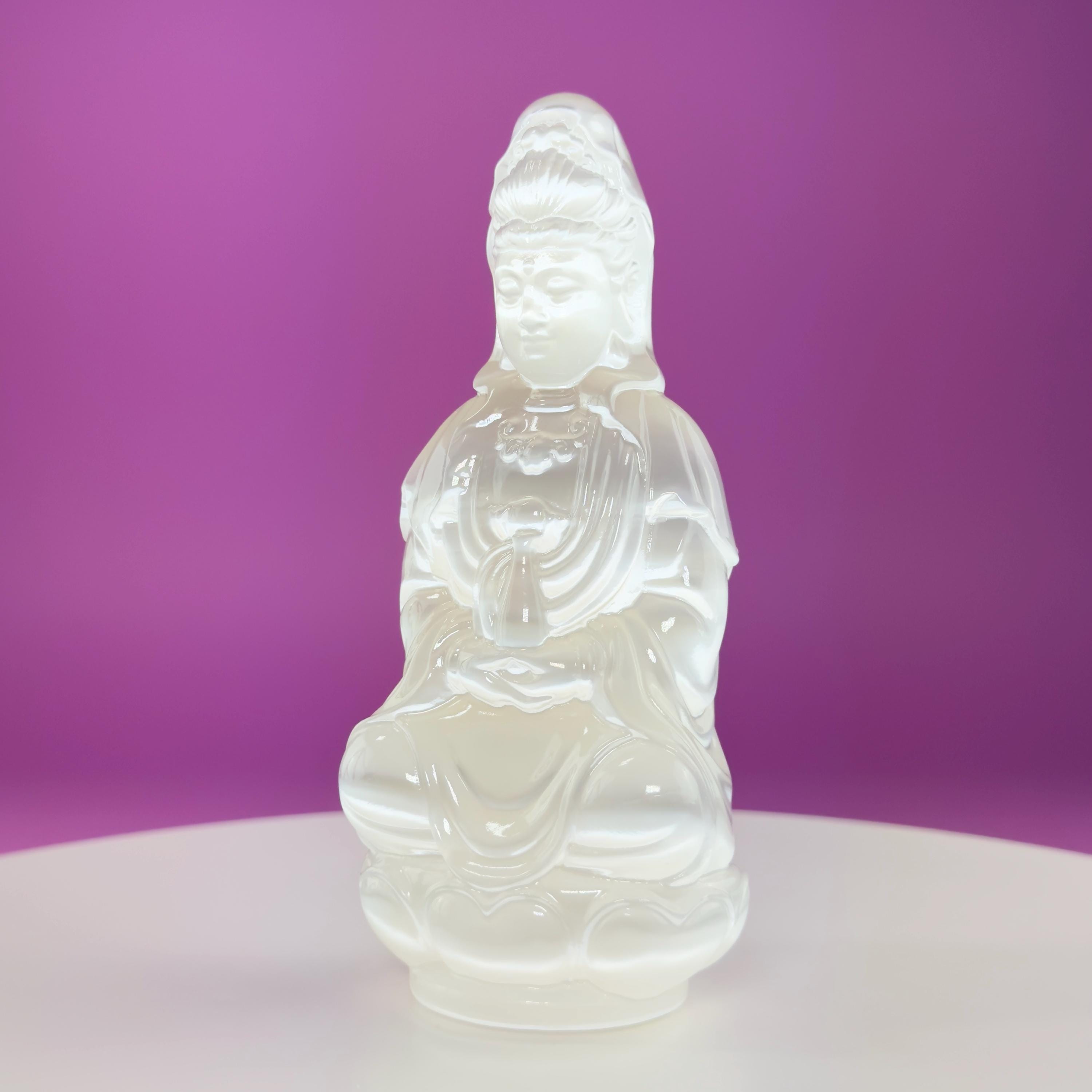 Selenite Guanyin – 455g Crystal Goddess of Compassion