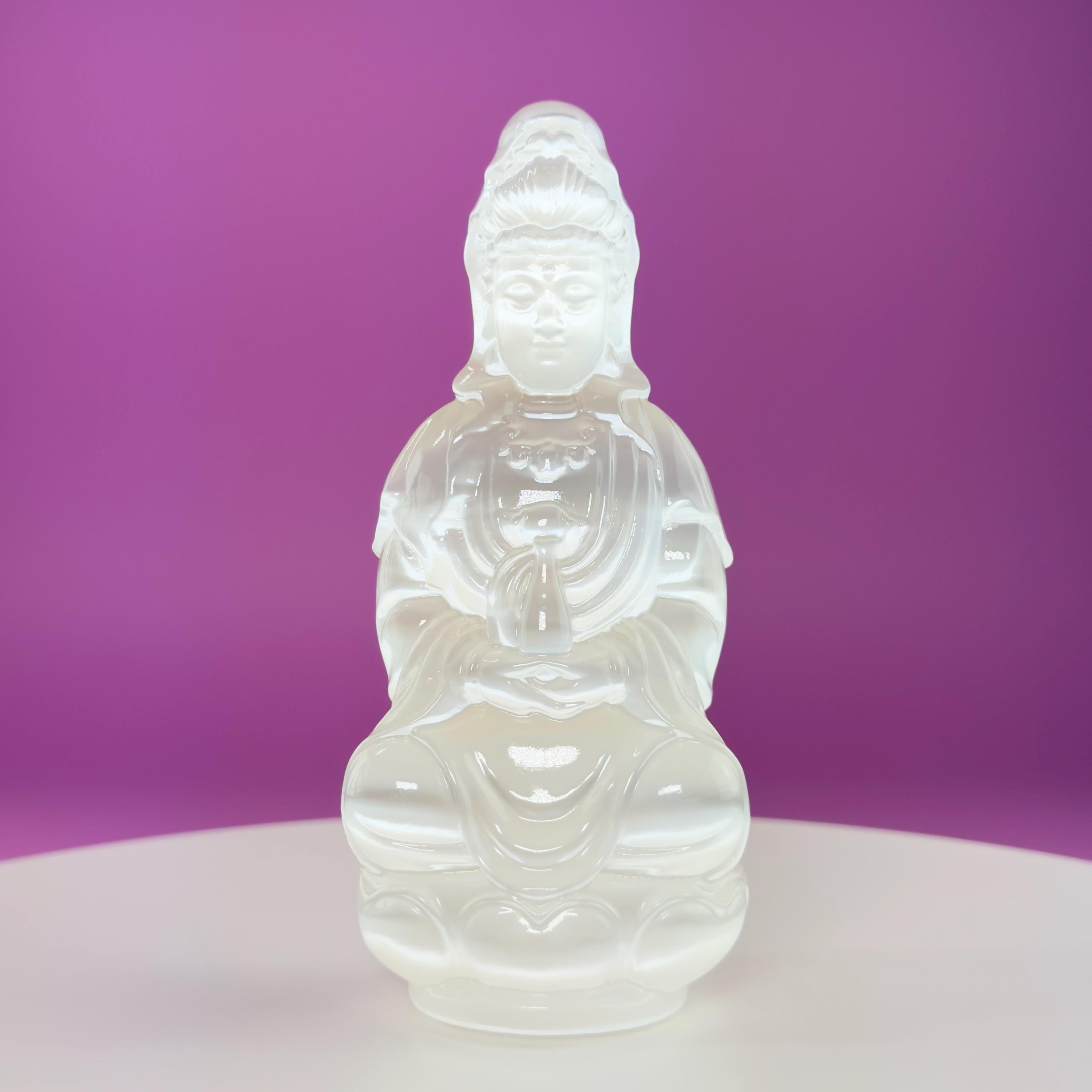Selenite Guanyin – 455g Crystal Goddess of Compassion