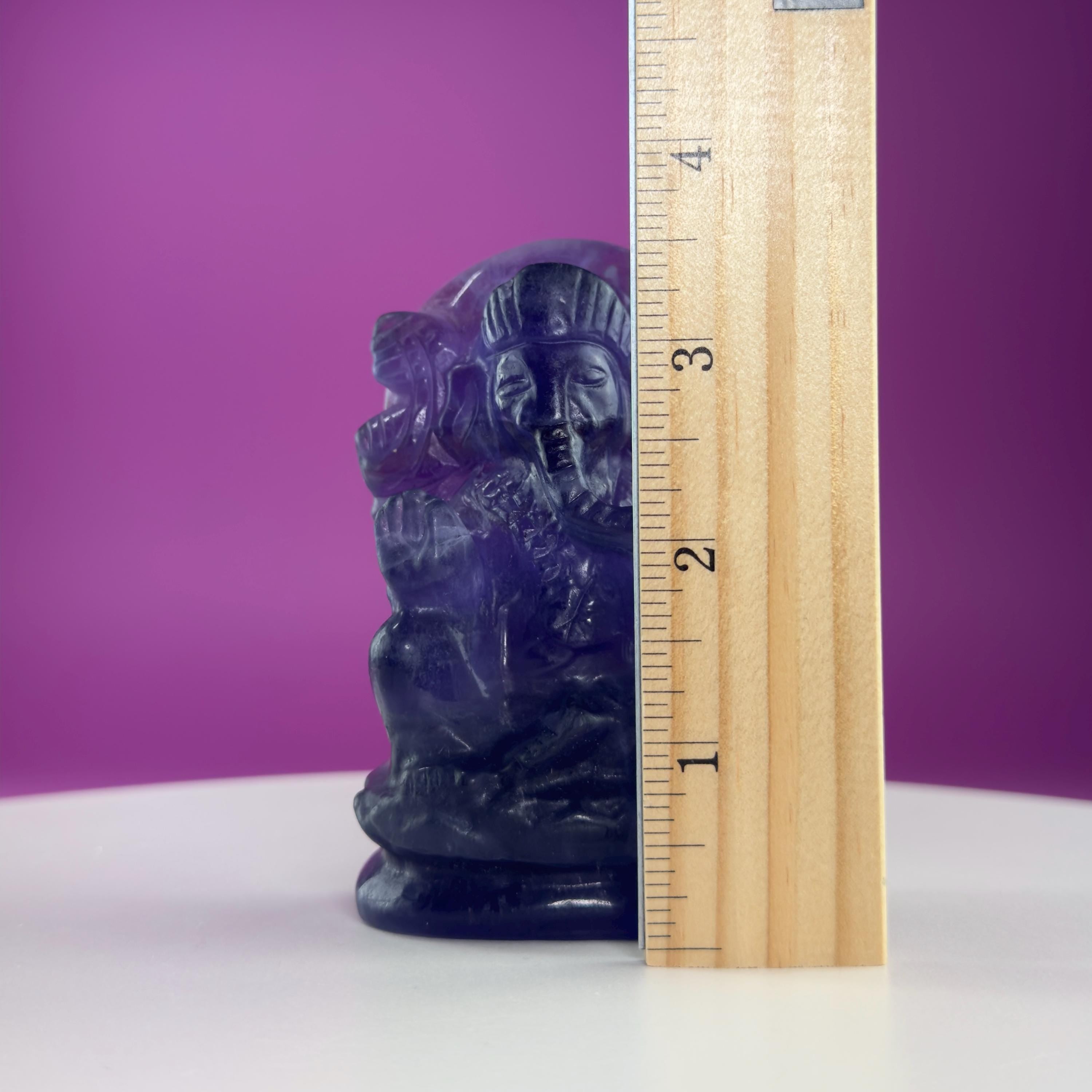 Fluorite Ganesha – 436g Crystal God of Prosperity & Clarity