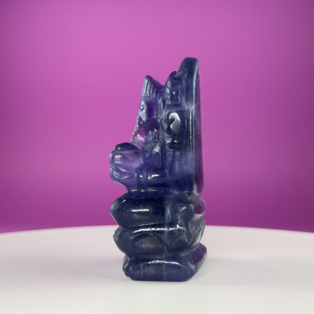 Fluorite Ganesha – 436g Crystal God of Prosperity & Clarity