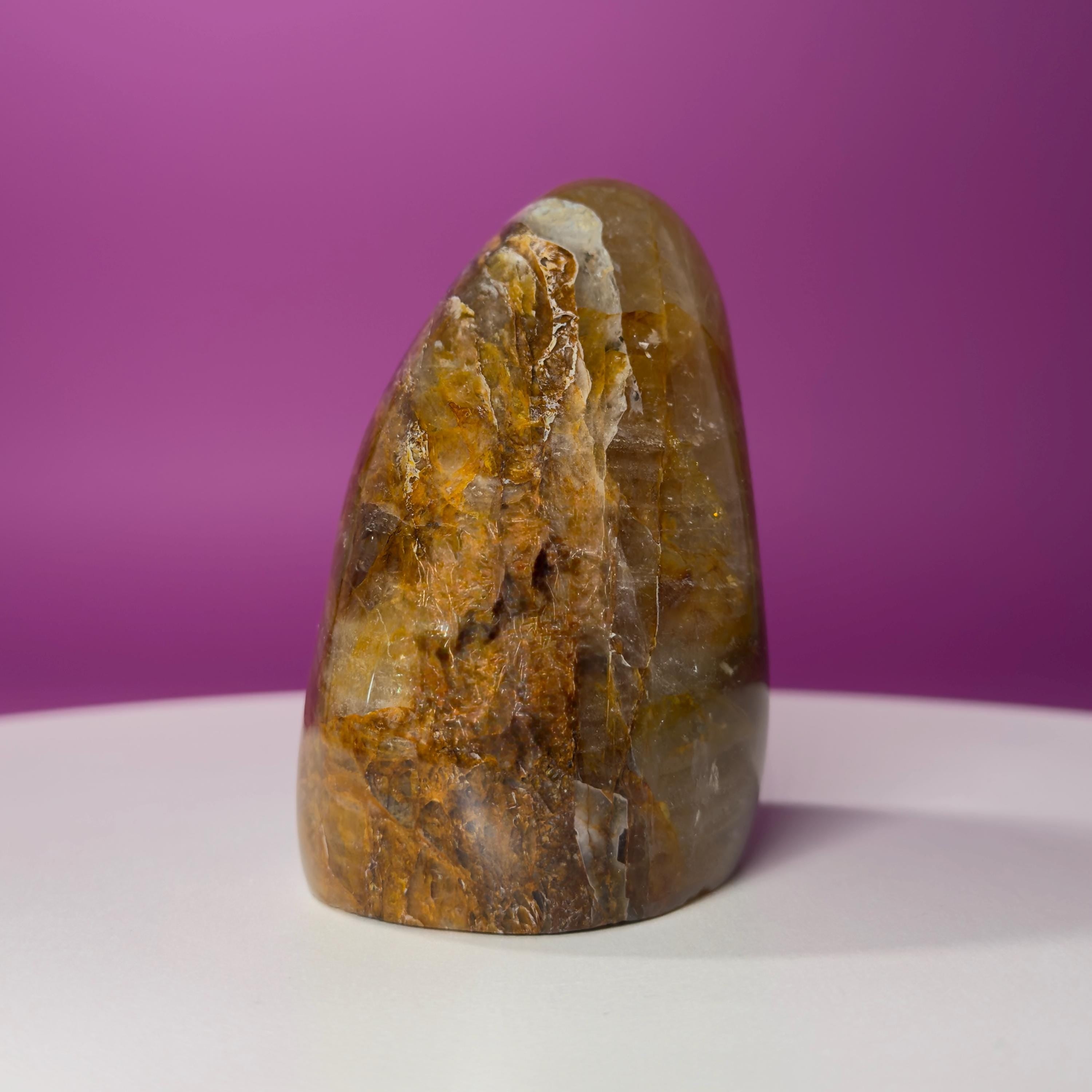 Golden Healer Quartz Free Form – 579g | Polished Statement Crystal