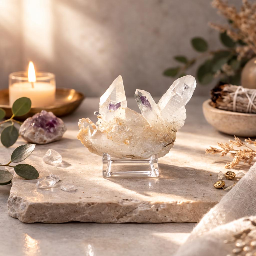 Colombian Quartz Crystal Cluster Specimen – Natural Clear Quartz from Colombia