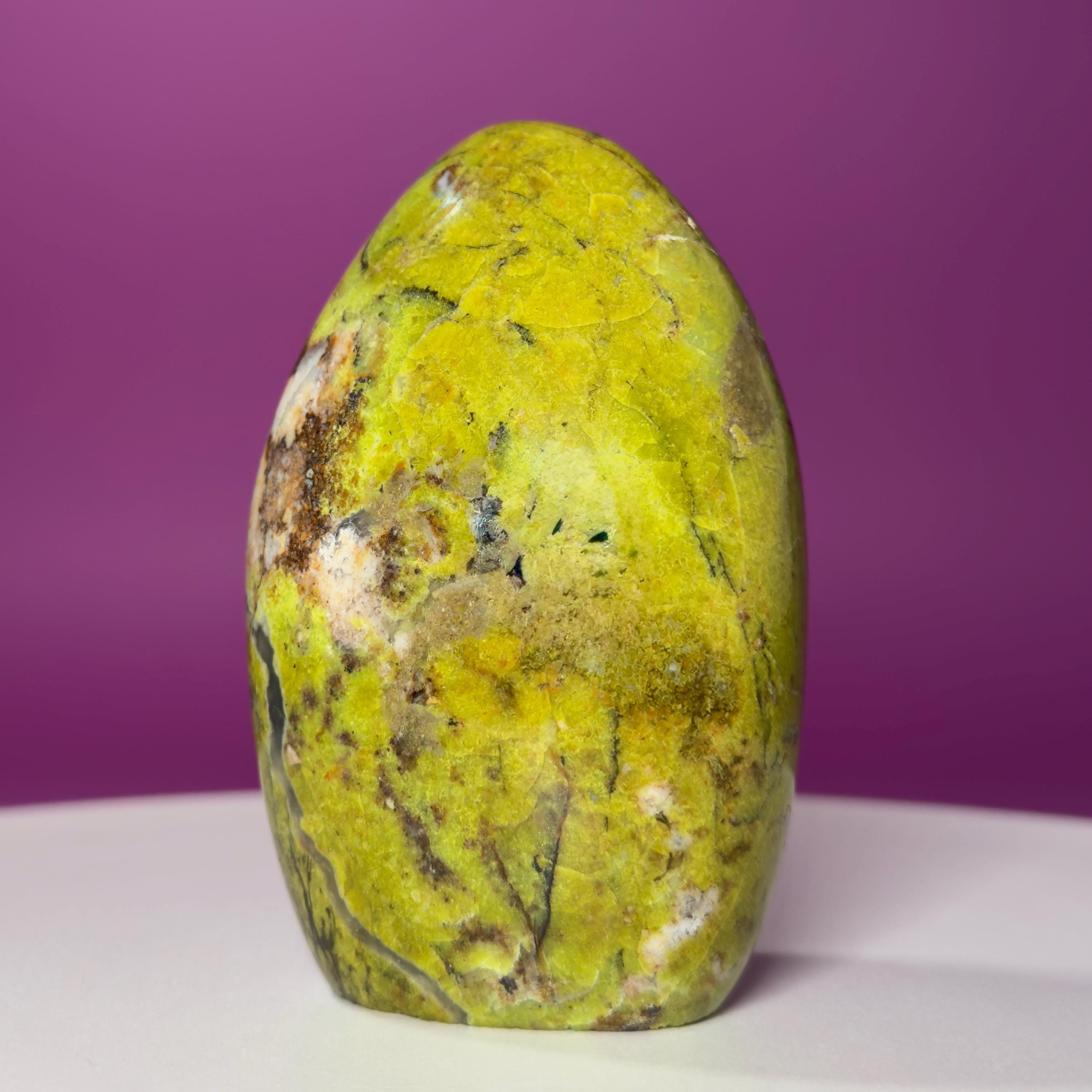 Green Opal Free Form – 390g Polished Abundance & Prosperity Crystal