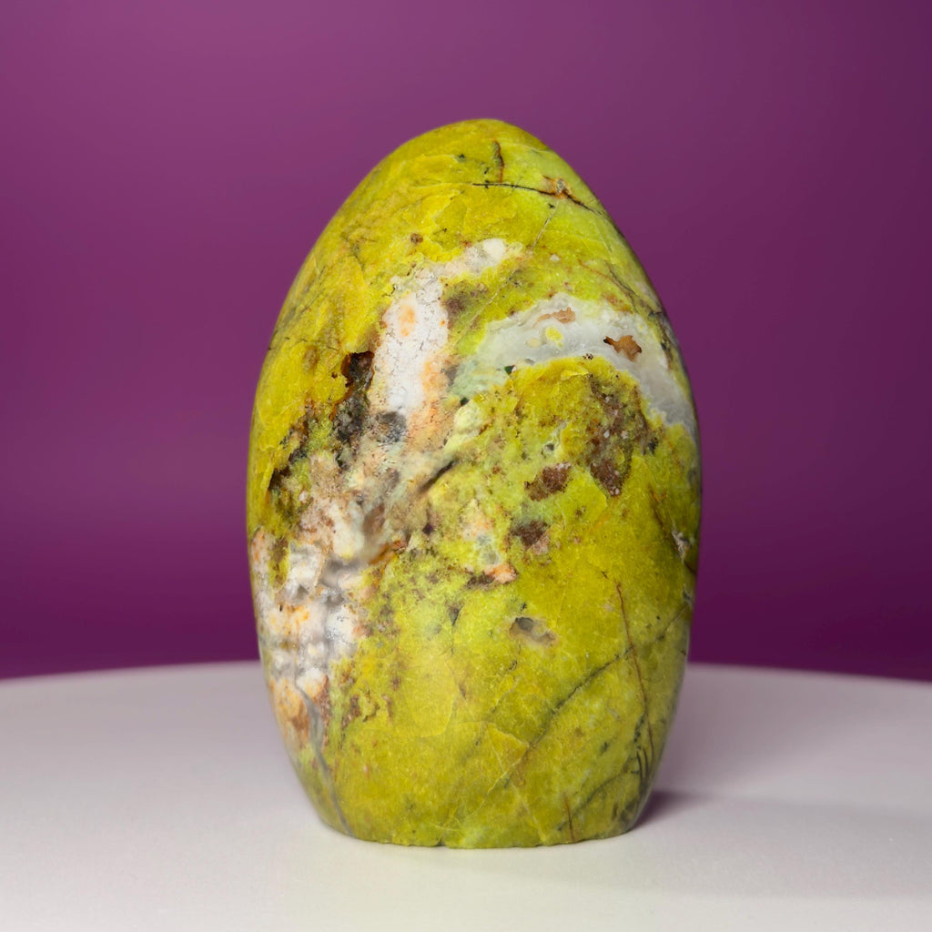 Green Opal Free Form – 390g Polished Abundance & Prosperity Crystal