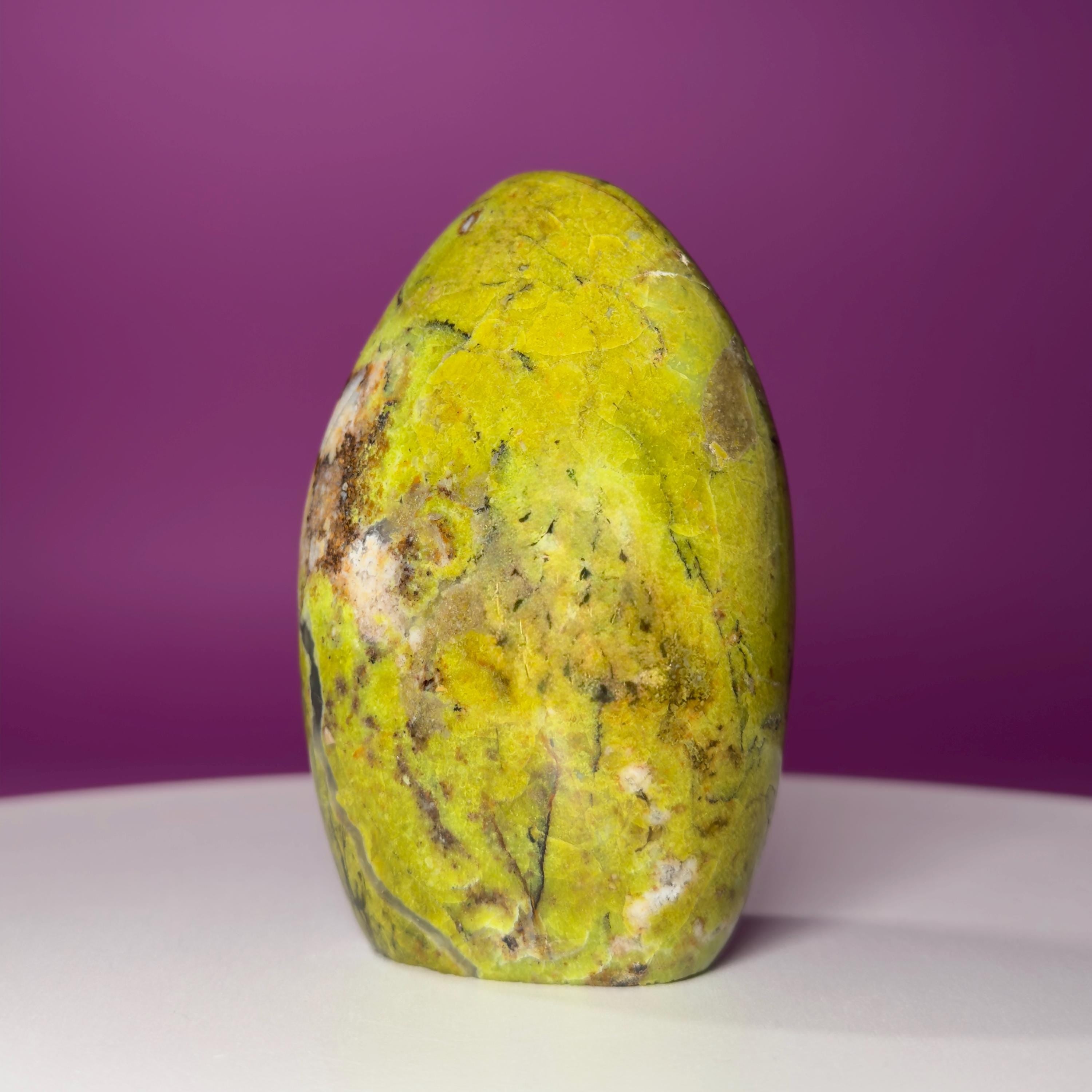 Green Opal Free Form – 390g Polished Abundance & Prosperity Crystal