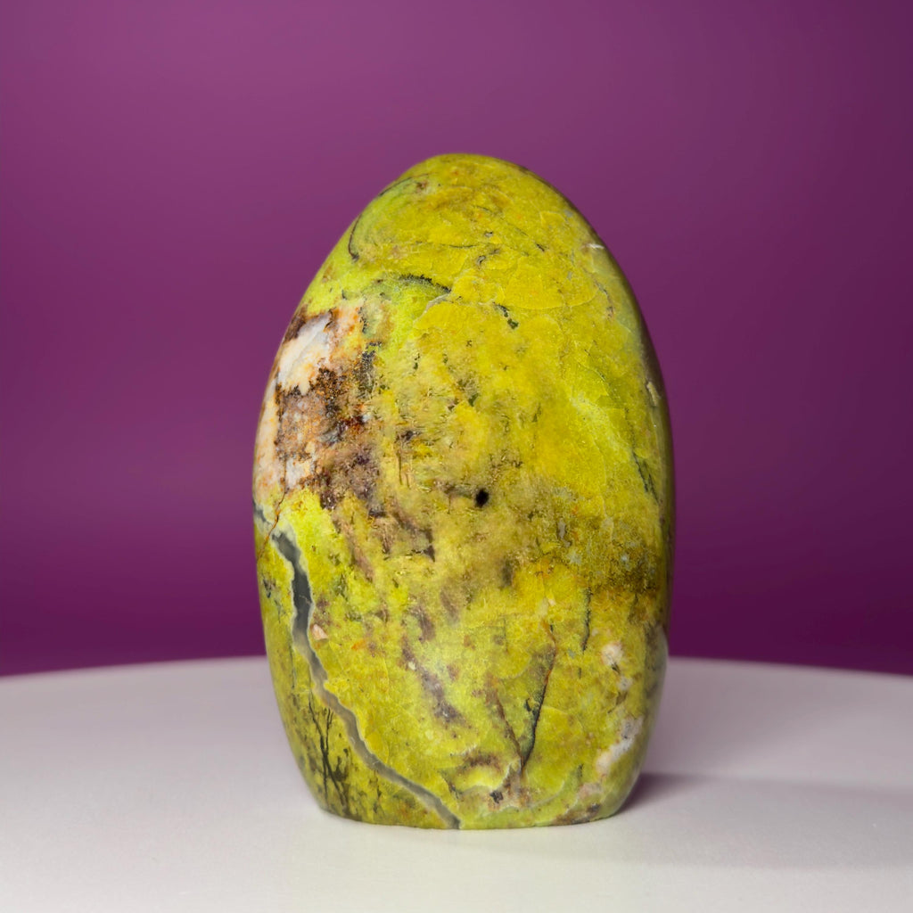 Green Opal Free Form – 390g Polished Abundance & Prosperity Crystal