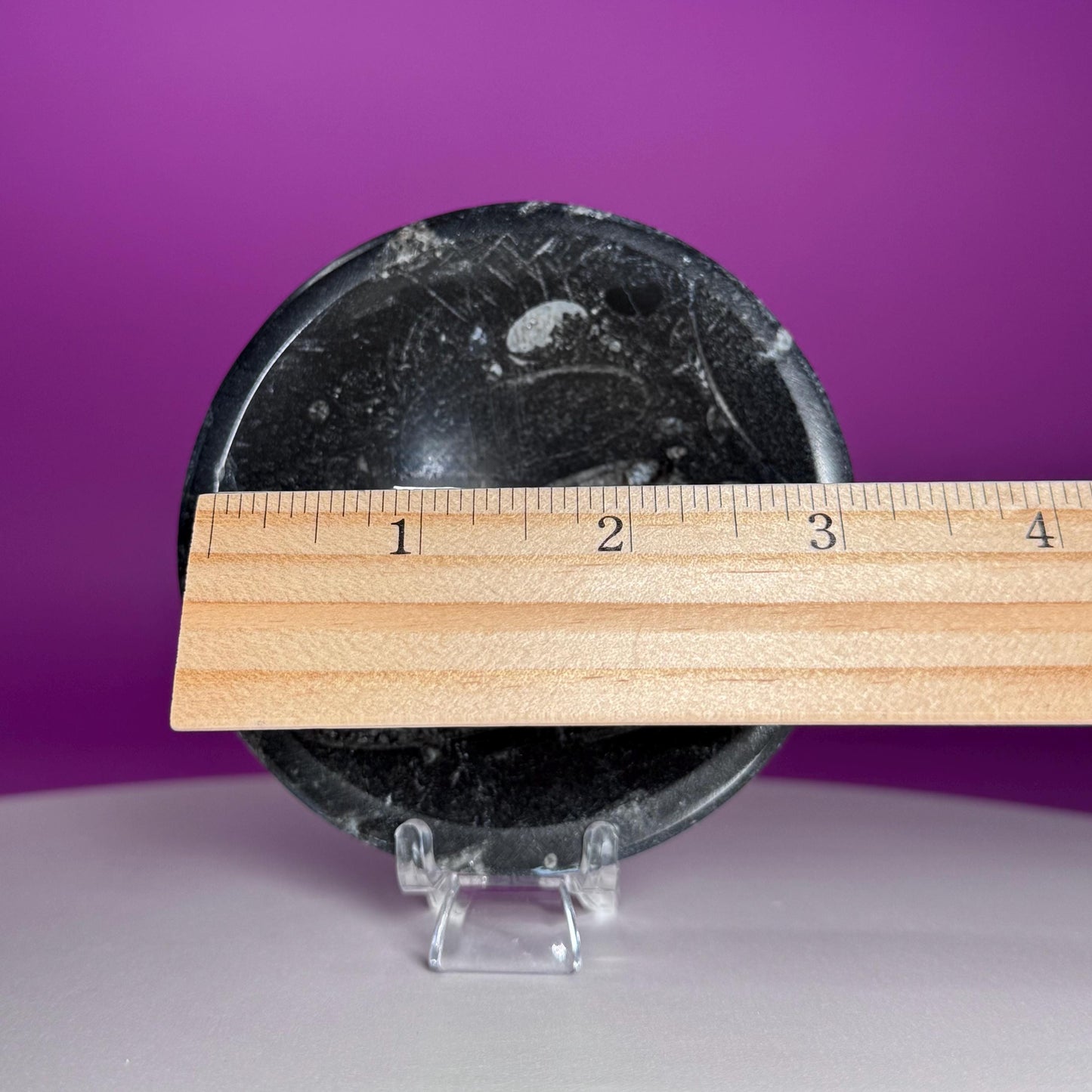 Mini Orthoceras Offering Bowl – 151g Fossil Crystal Dish for Altars & Ritual Work