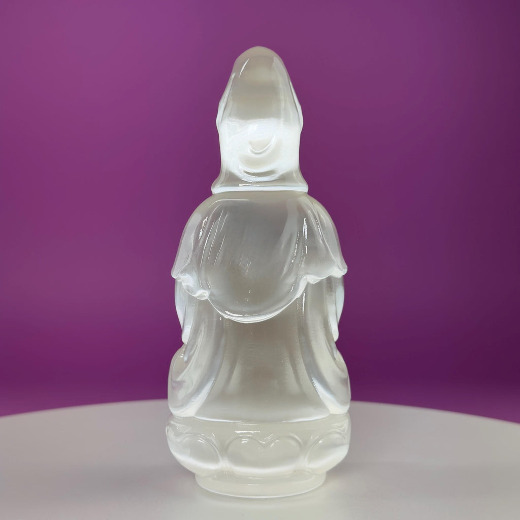Selenite Guanyin – 455g Crystal Goddess of Compassion