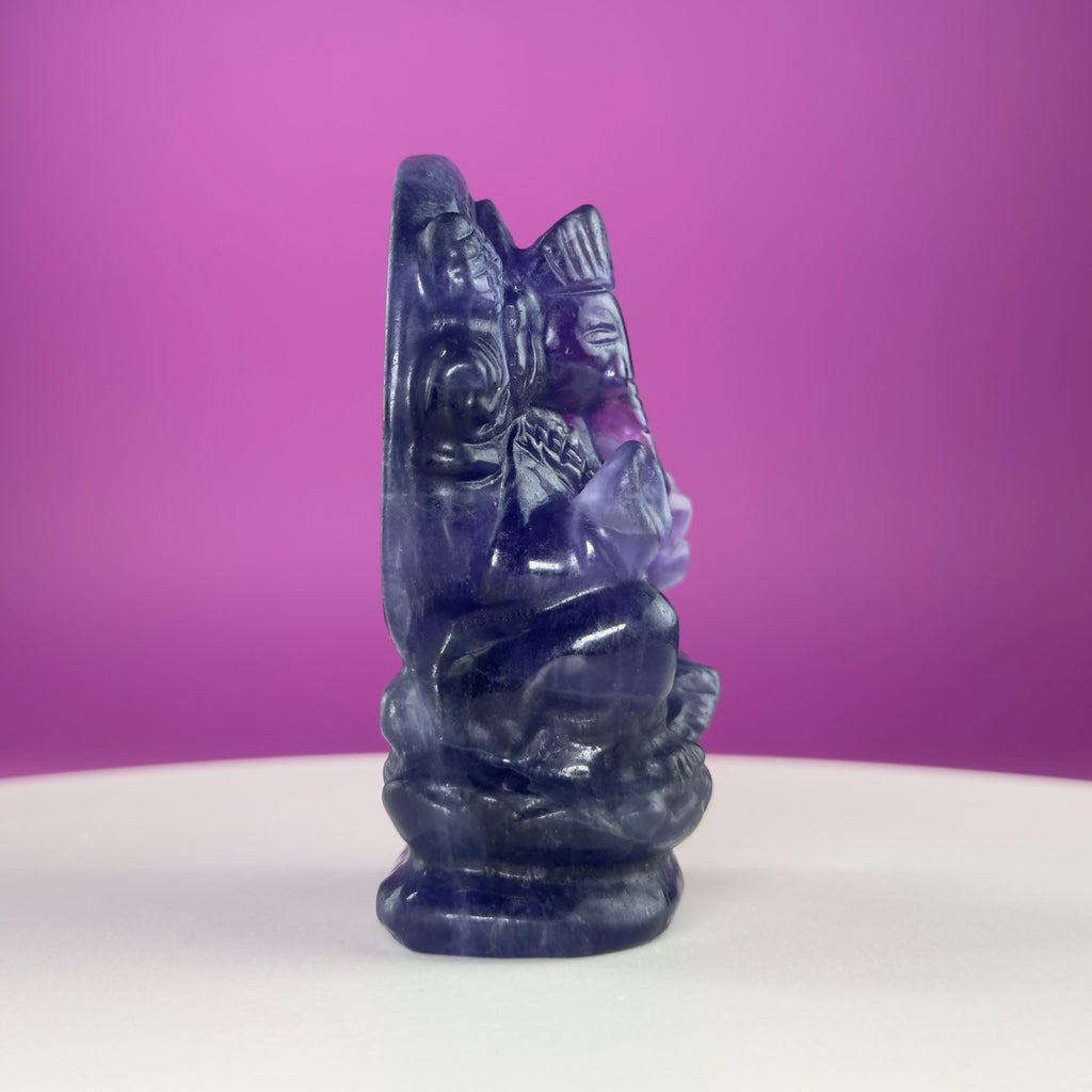 Fluorite Ganesha – 436g Crystal God of Prosperity & Clarity