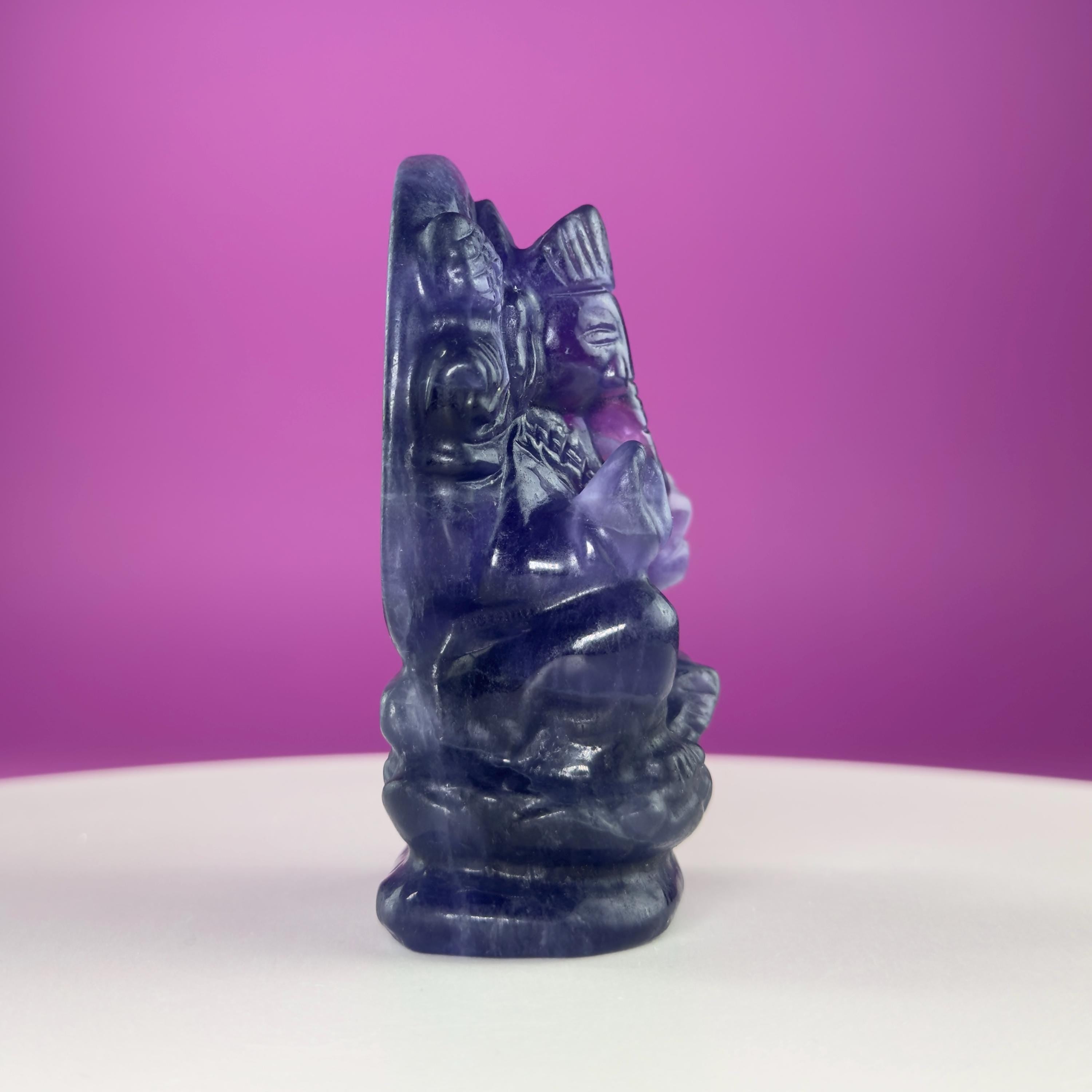 Fluorite Ganesha – 436g Crystal God of Prosperity & Clarity
