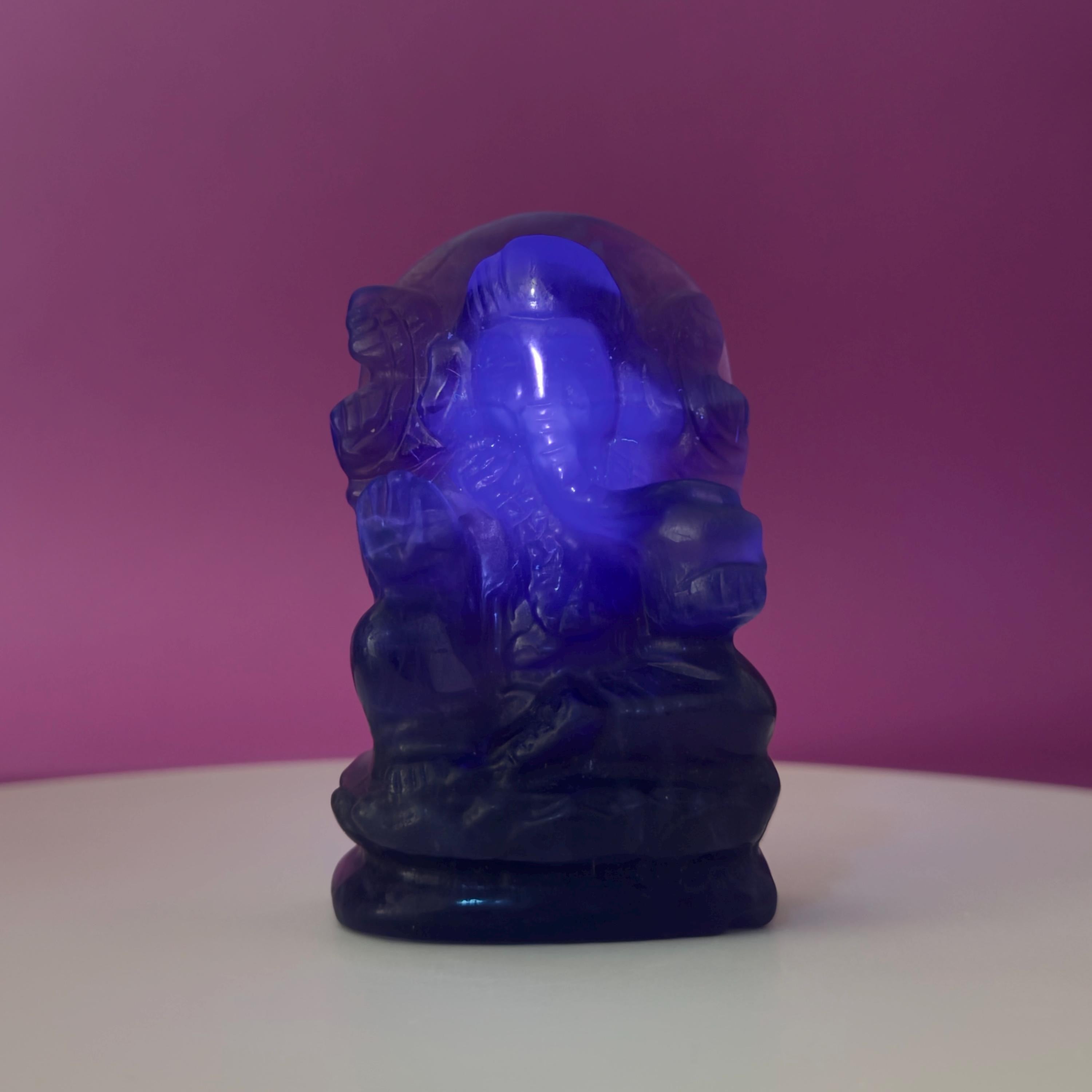 Fluorite Ganesha – 436g Crystal God of Prosperity & Clarity