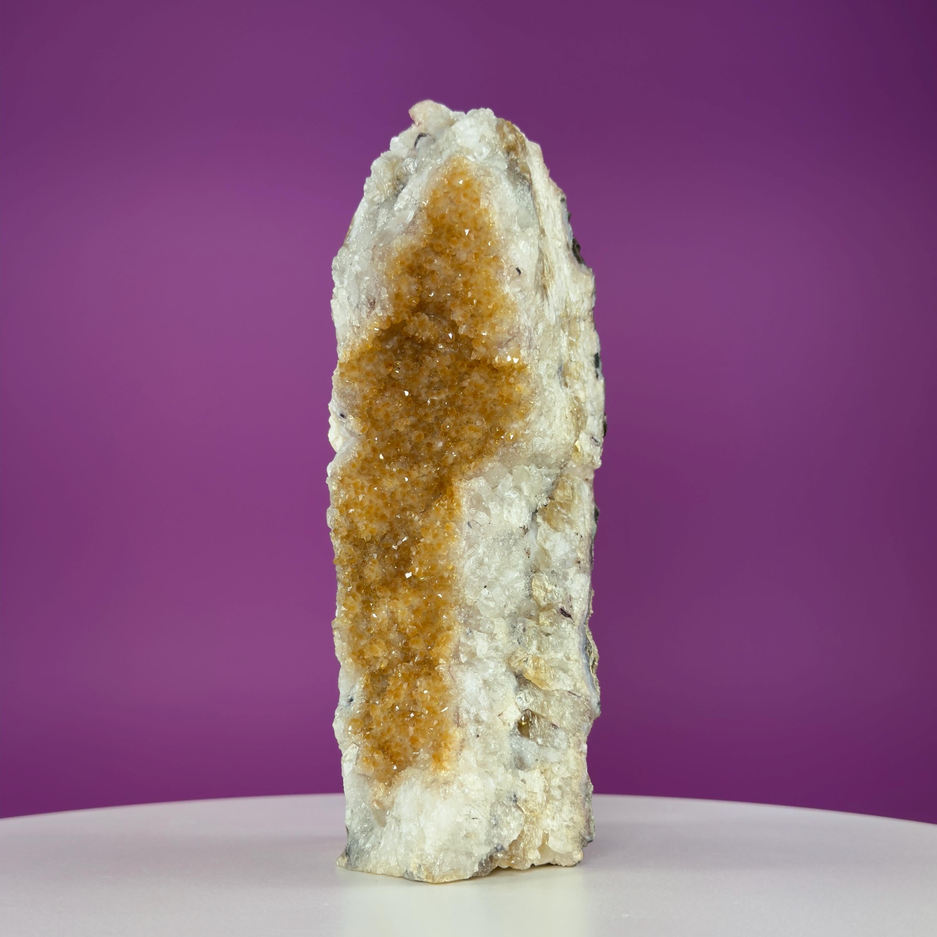 Brazilian Citrine Cluster Specimen – Natural Golden Citrine Crystal Display