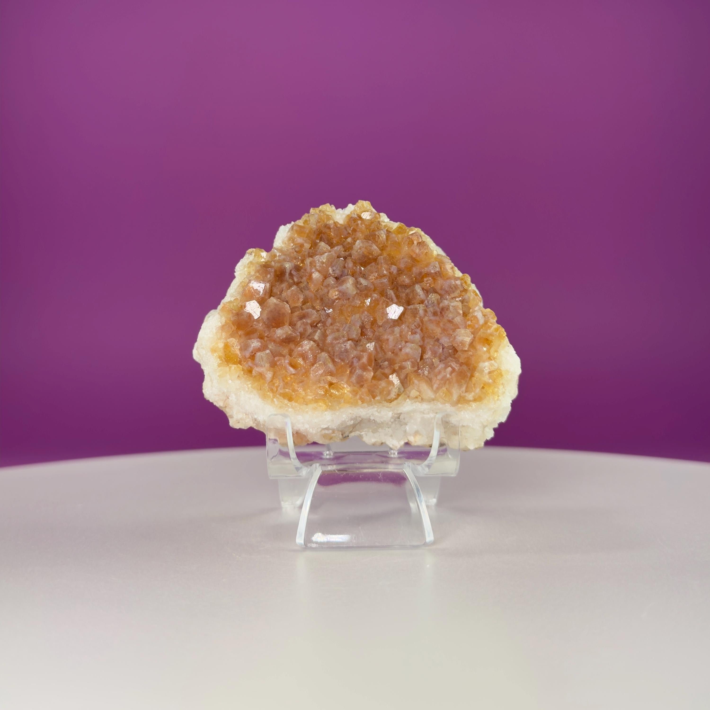 Brazilian Citrine Cluster Specimen – Natural Citrine Druzy Crystal 238g