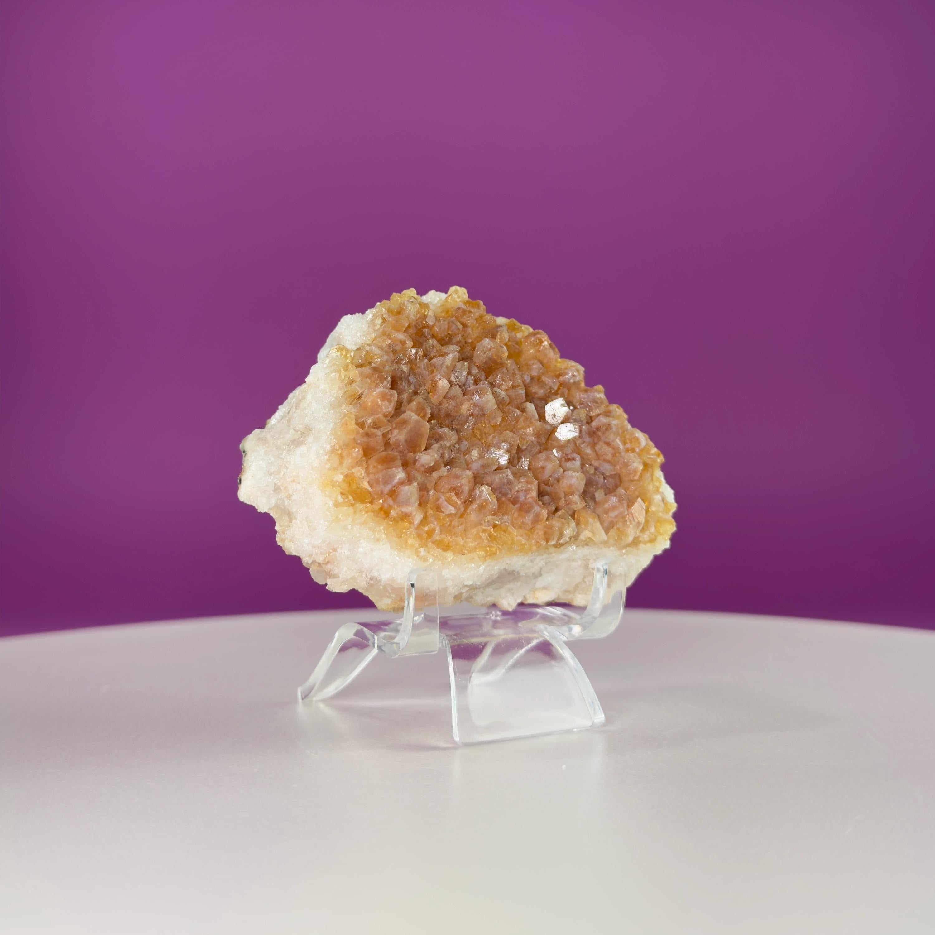 Brazilian Citrine Cluster Specimen – Natural Citrine Druzy Crystal 238g