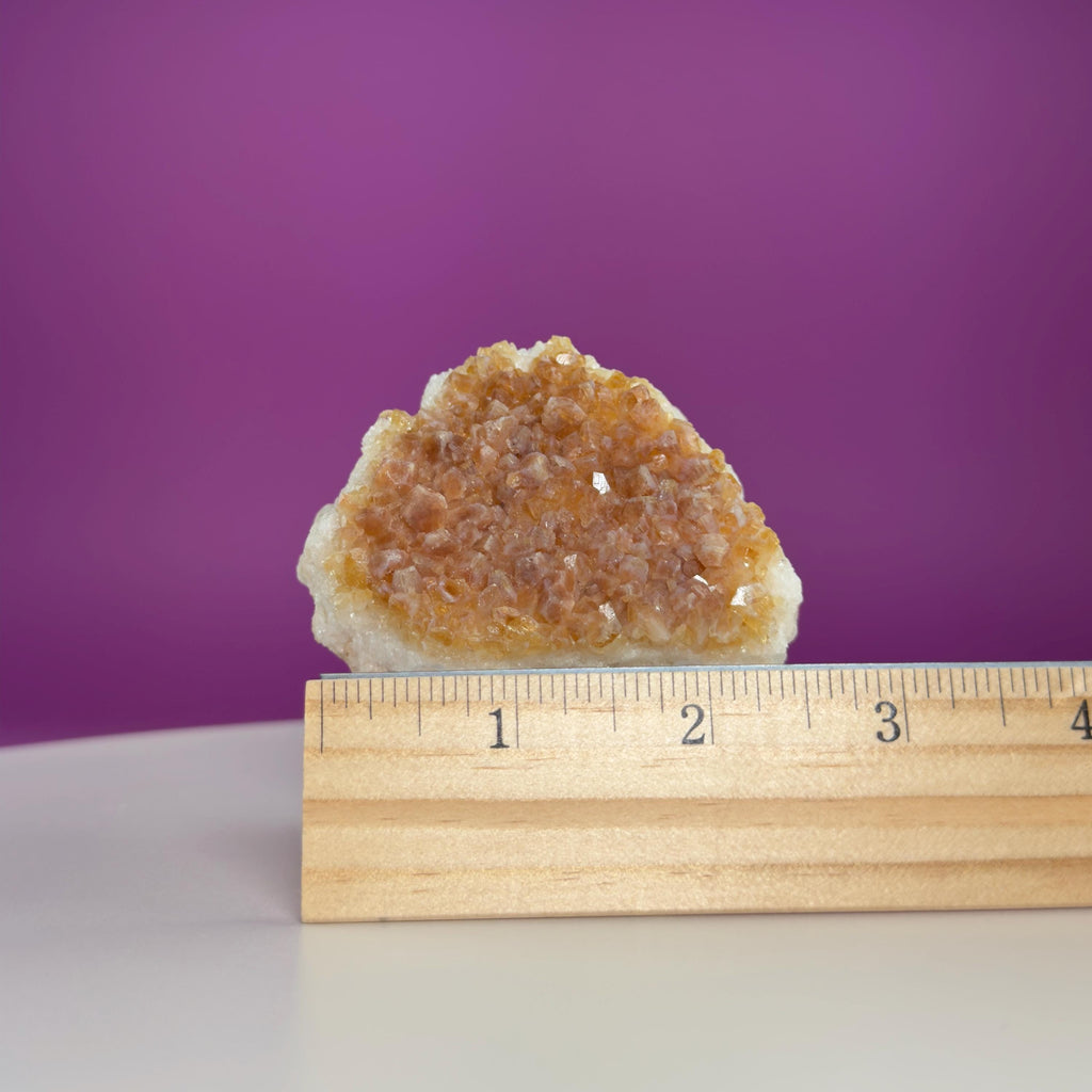Brazilian Citrine Cluster Specimen – Natural Citrine Druzy Crystal 238g