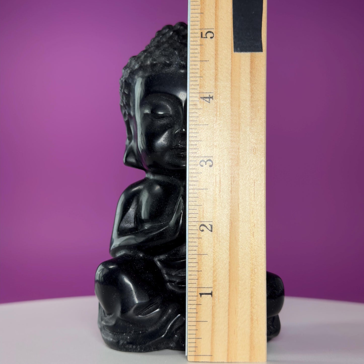 Black Obsidian Baby Buddha – 884g Premium Statement Altar Statue