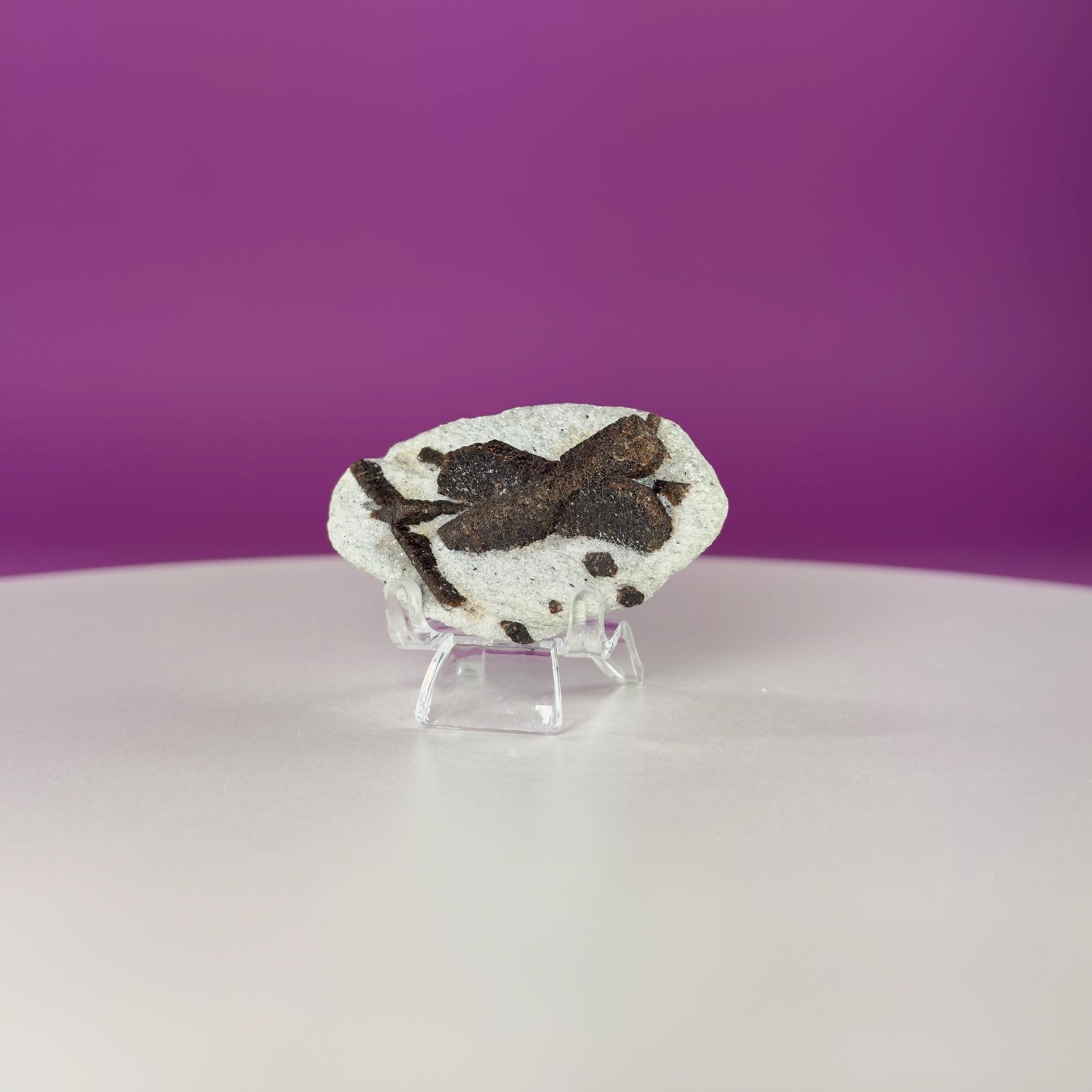 Staurolite Specimen from Russia | 38g Natural Cross Crystal with Stand