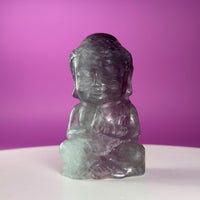 Purple Fluorite Baby Buddha Carving – 525g