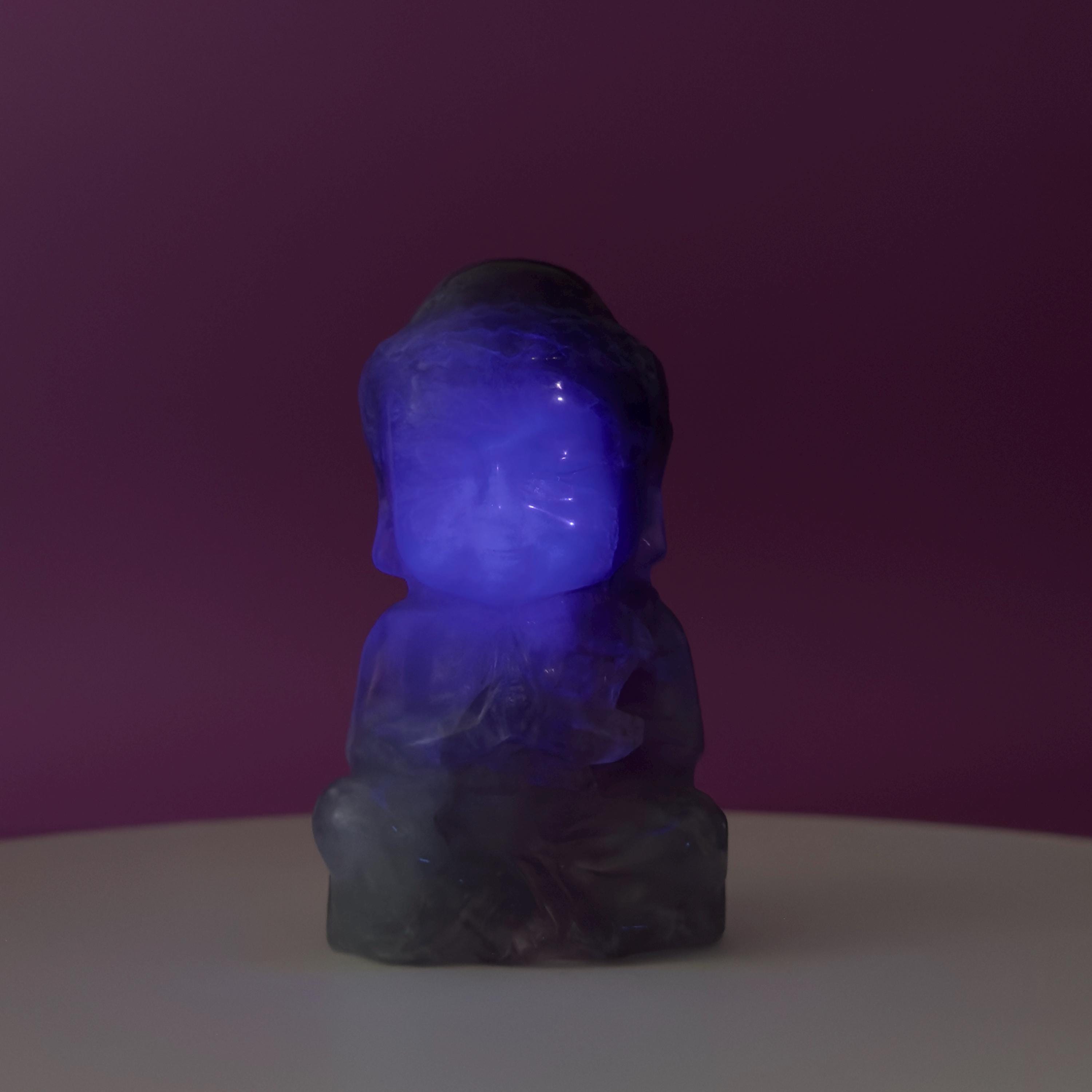 Purple Fluorite Baby Buddha Carving – 525g