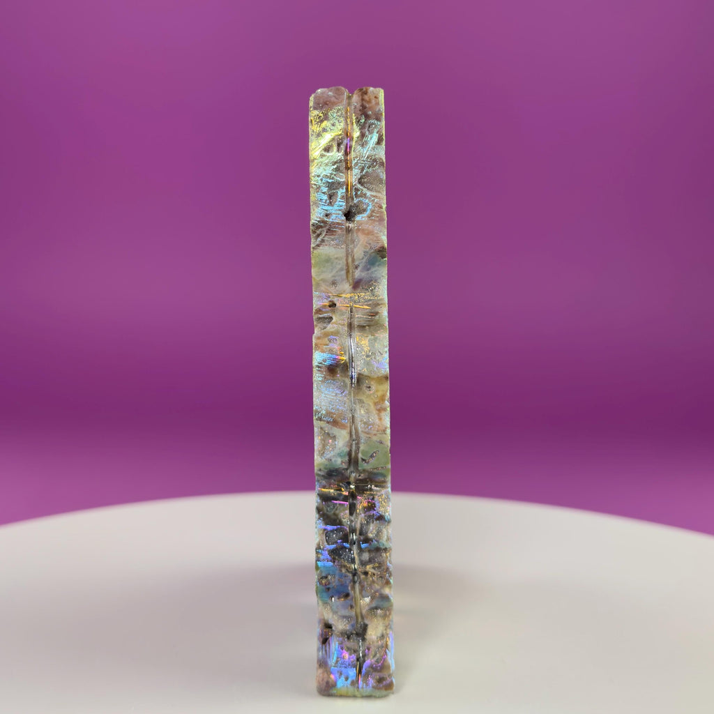 Aura Sphalerite Fairy Carving – Iridescent Crystal Figurine