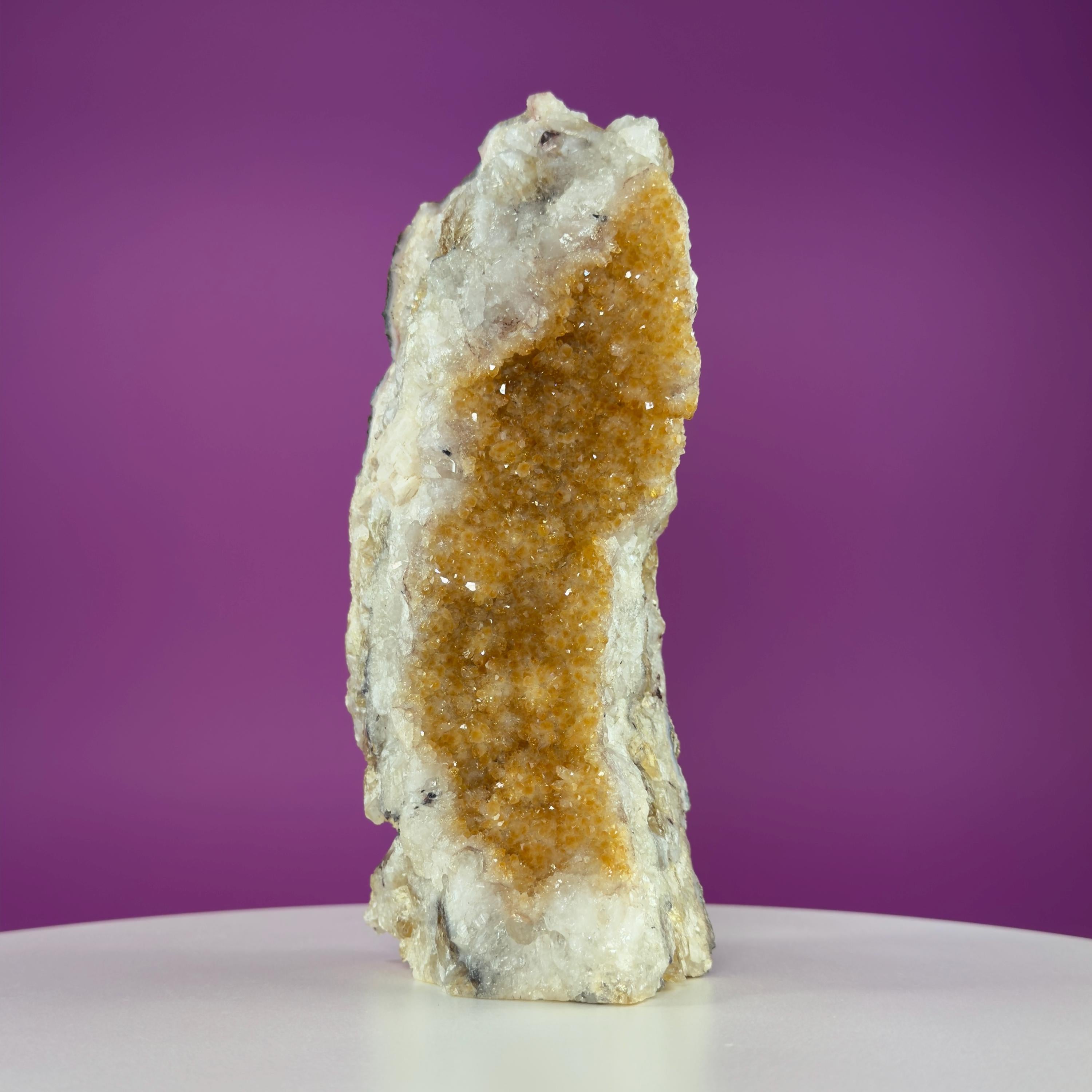 Brazilian Citrine Cluster Specimen – Natural Golden Citrine Crystal Display