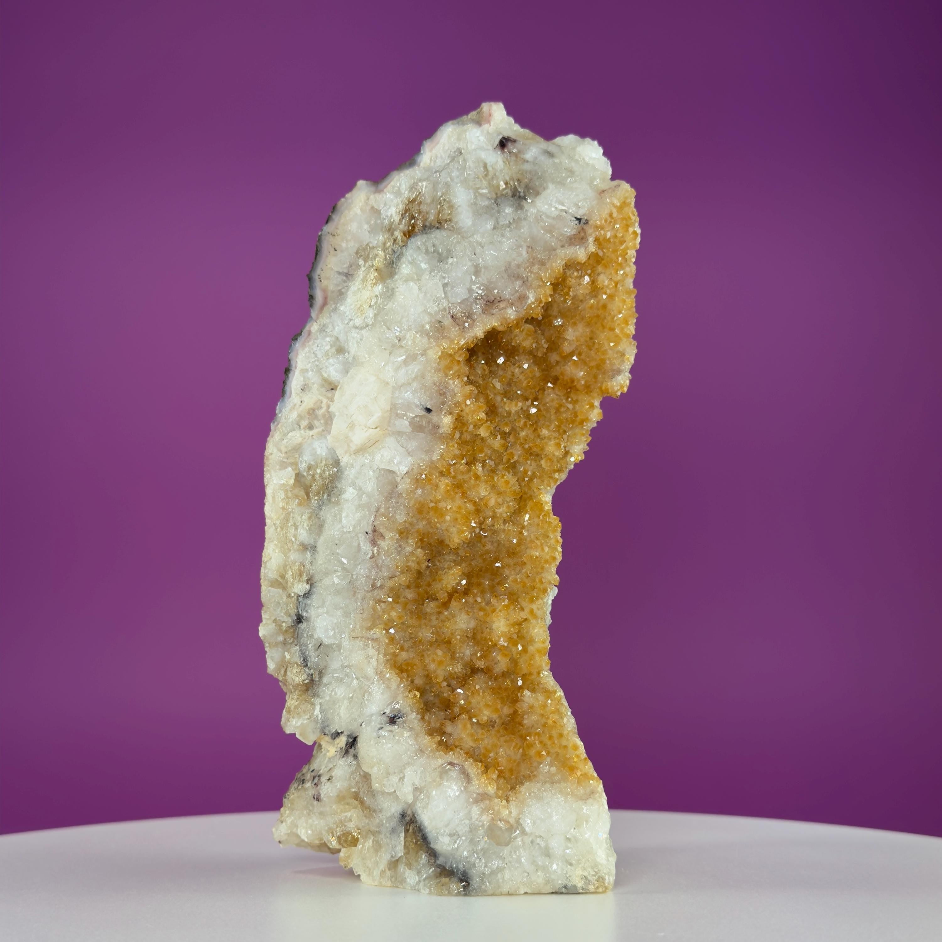 Brazilian Citrine Cluster Specimen – Natural Golden Citrine Crystal Display