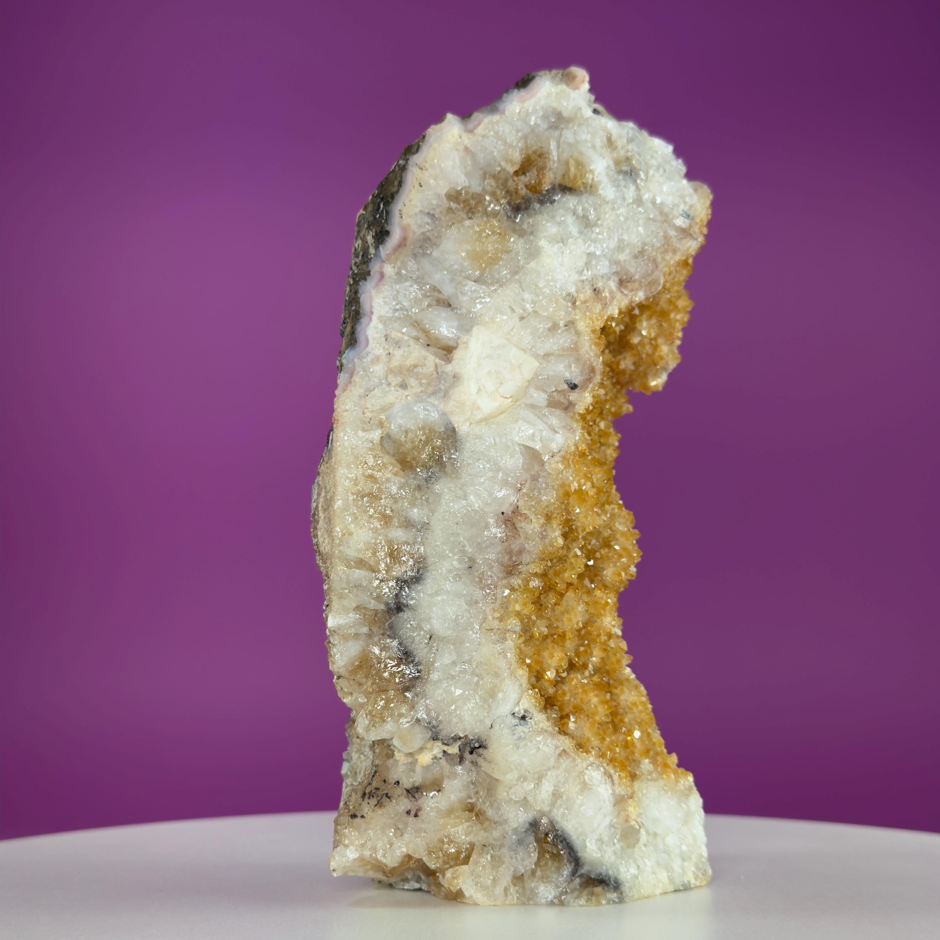 Brazilian Citrine Cluster Specimen – Natural Golden Citrine Crystal Display