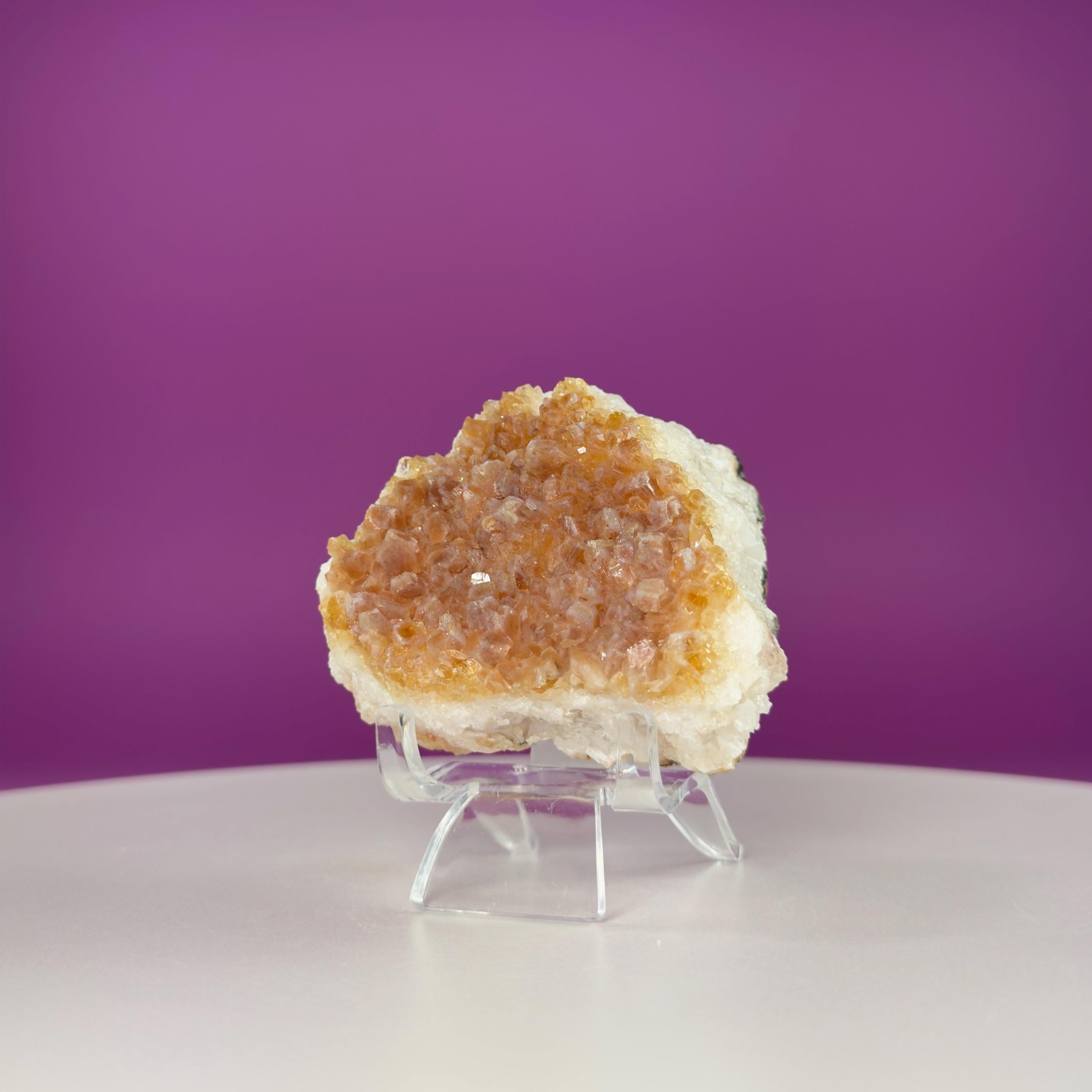 Brazilian Citrine Cluster Specimen – Natural Citrine Druzy Crystal 238g