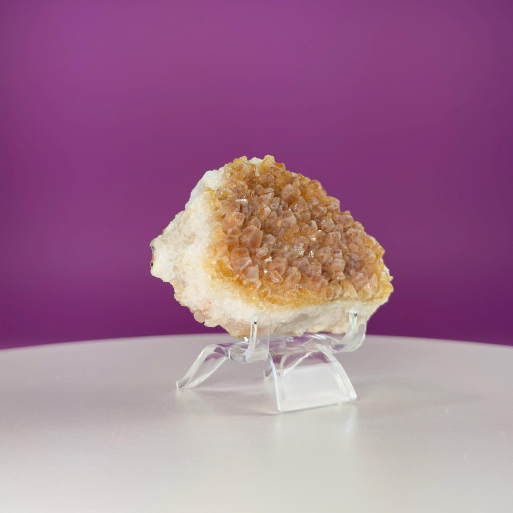 Brazilian Citrine Cluster Specimen – Natural Citrine Druzy Crystal 238g