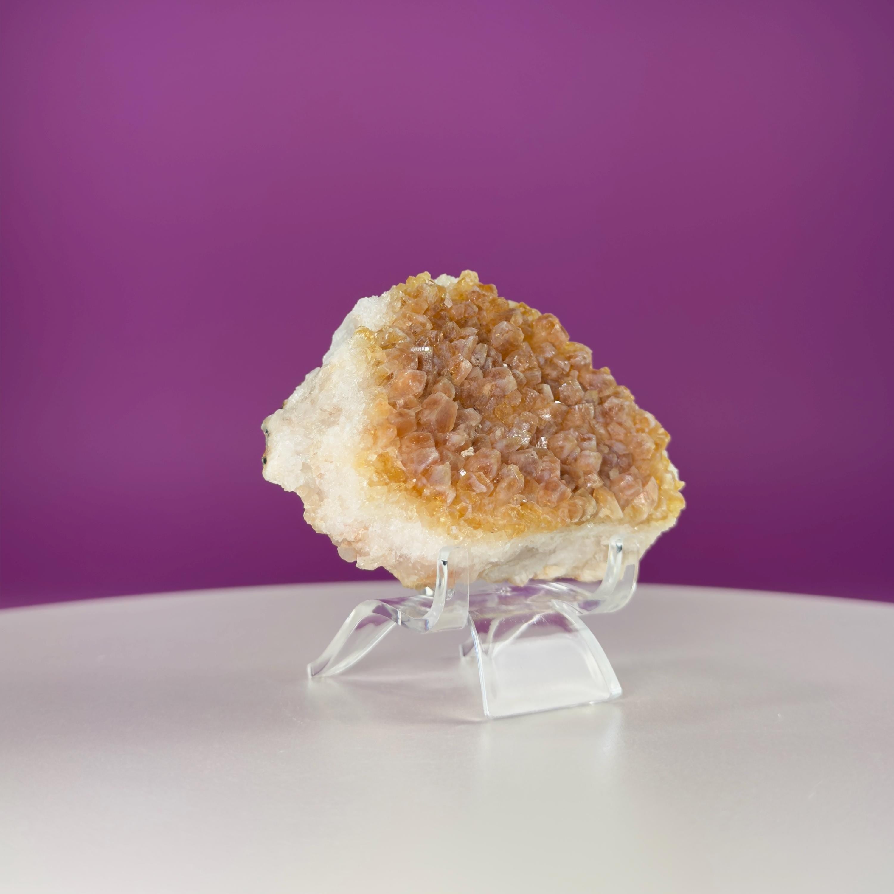 Brazilian Citrine Cluster Specimen – Natural Citrine Druzy Crystal 238g
