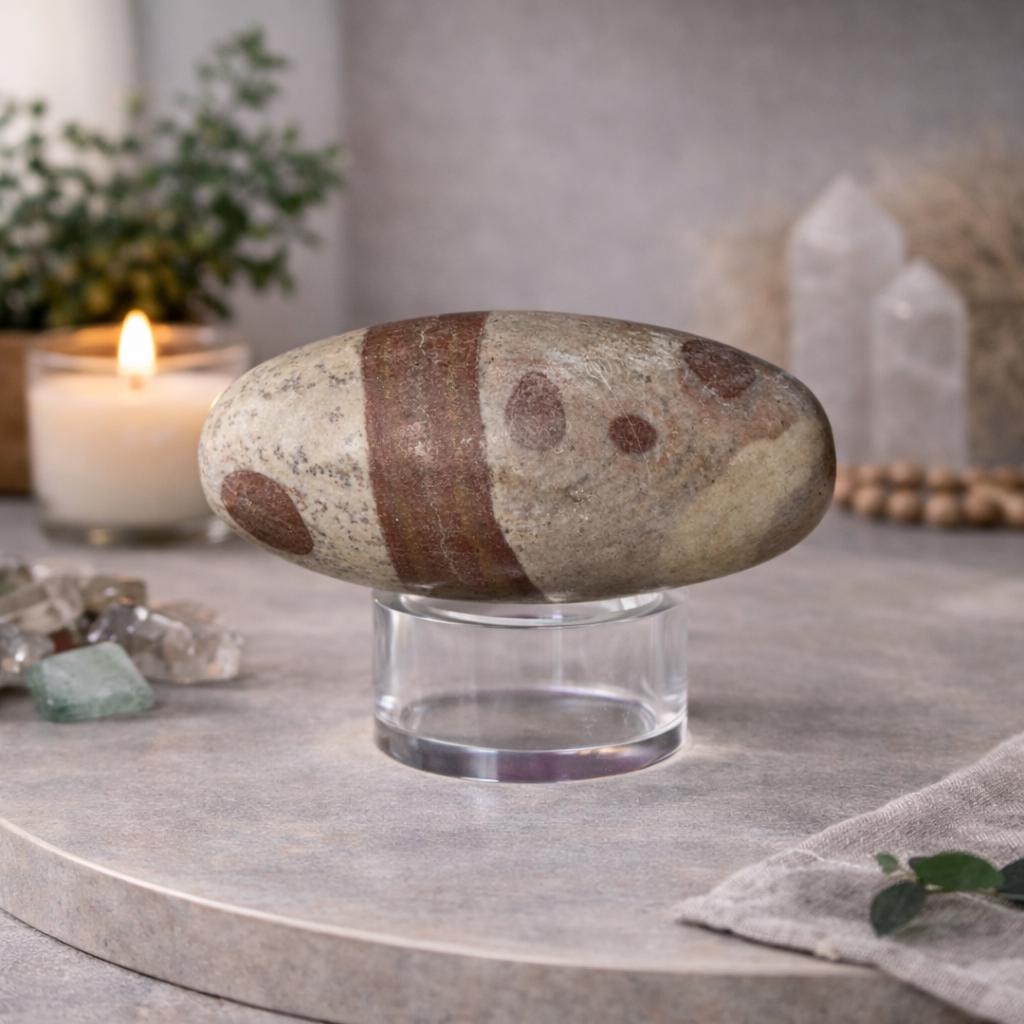 Shiva Lingam Sacred Stone | River Polished Spiritual Crystal from India
