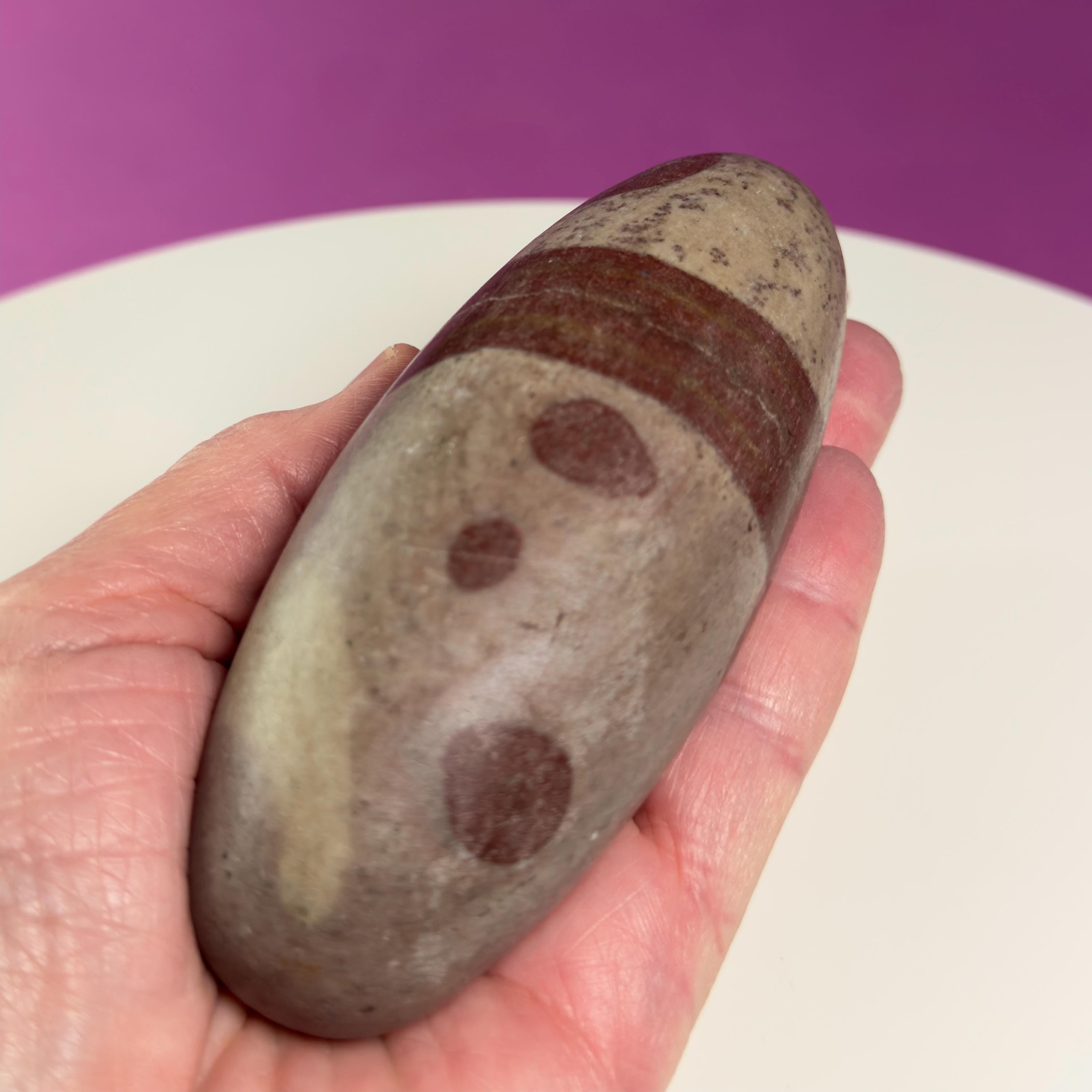 Shiva Lingam Sacred Stone | River Polished Spiritual Crystal from India