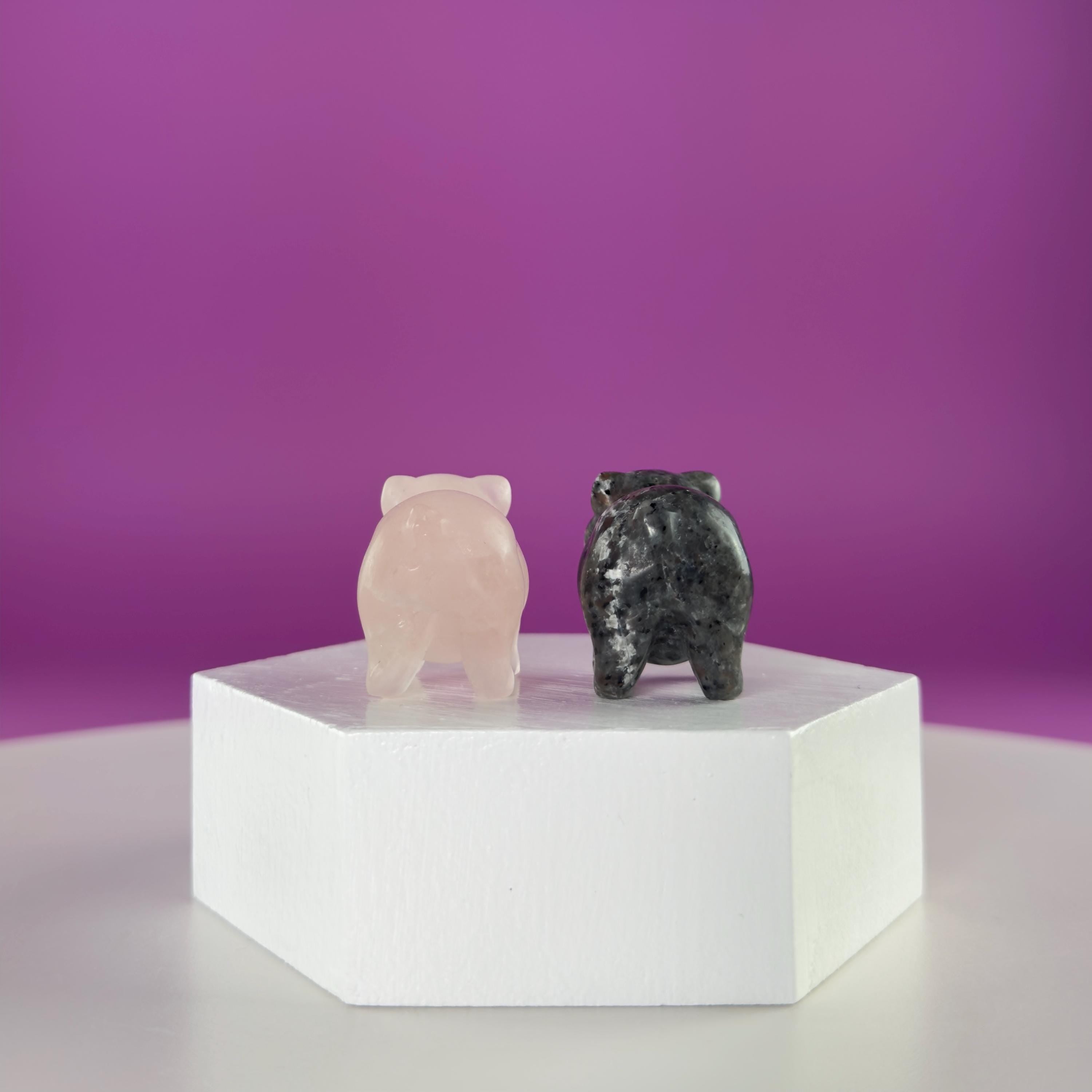 Mini Crystal Pig Carving – Gemstone Animal Figurine