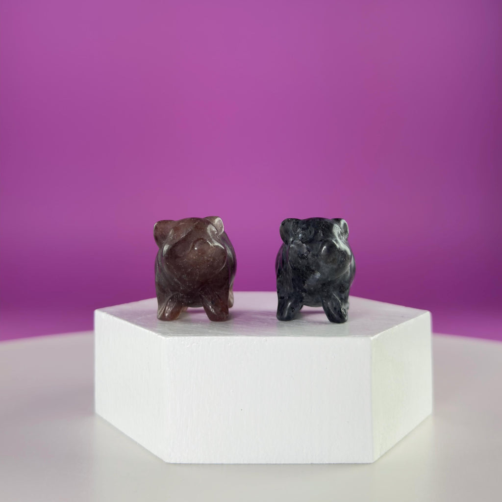 Mini Crystal Pig Carving – Gemstone Animal Figurine