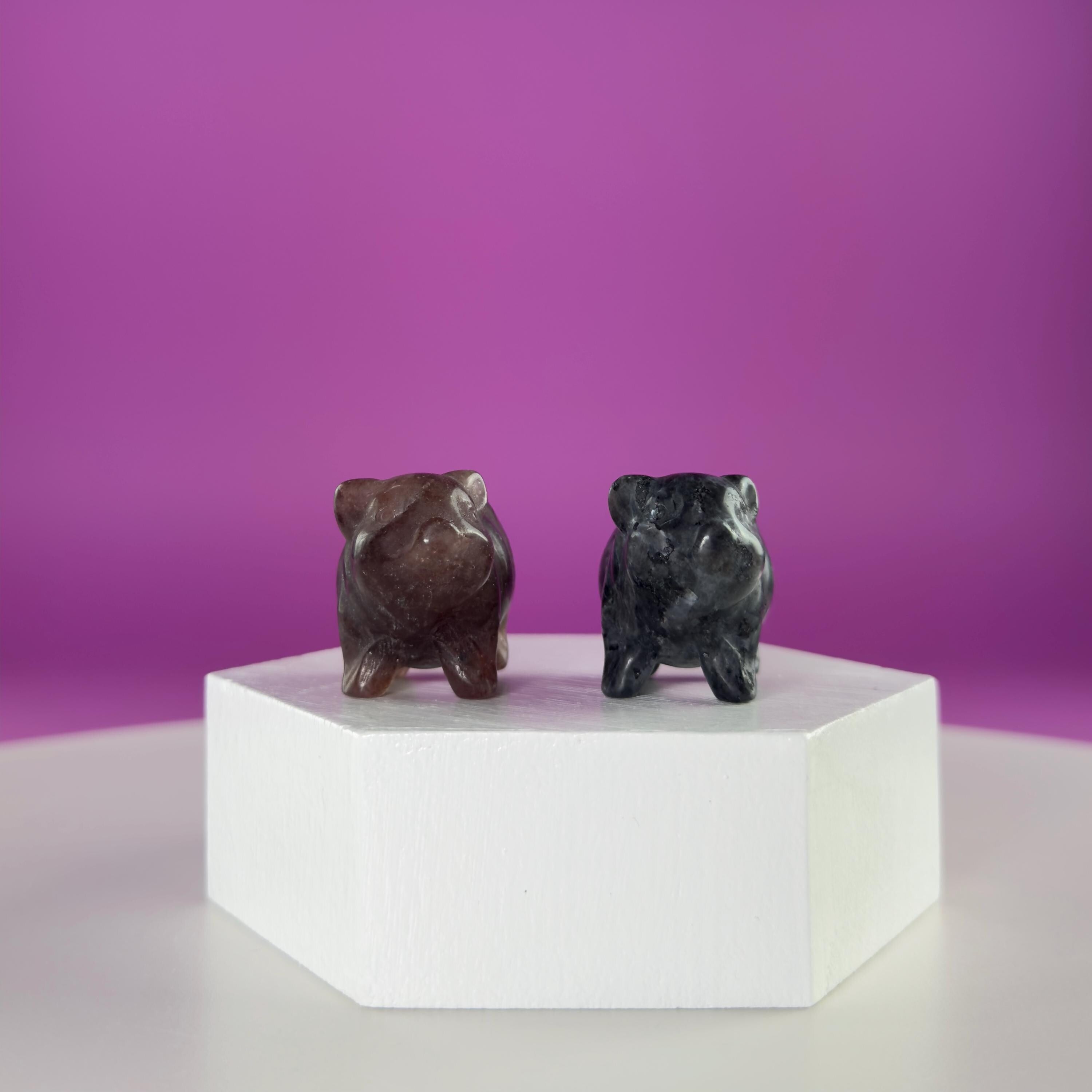 Mini Crystal Pig Carving – Gemstone Animal Figurine