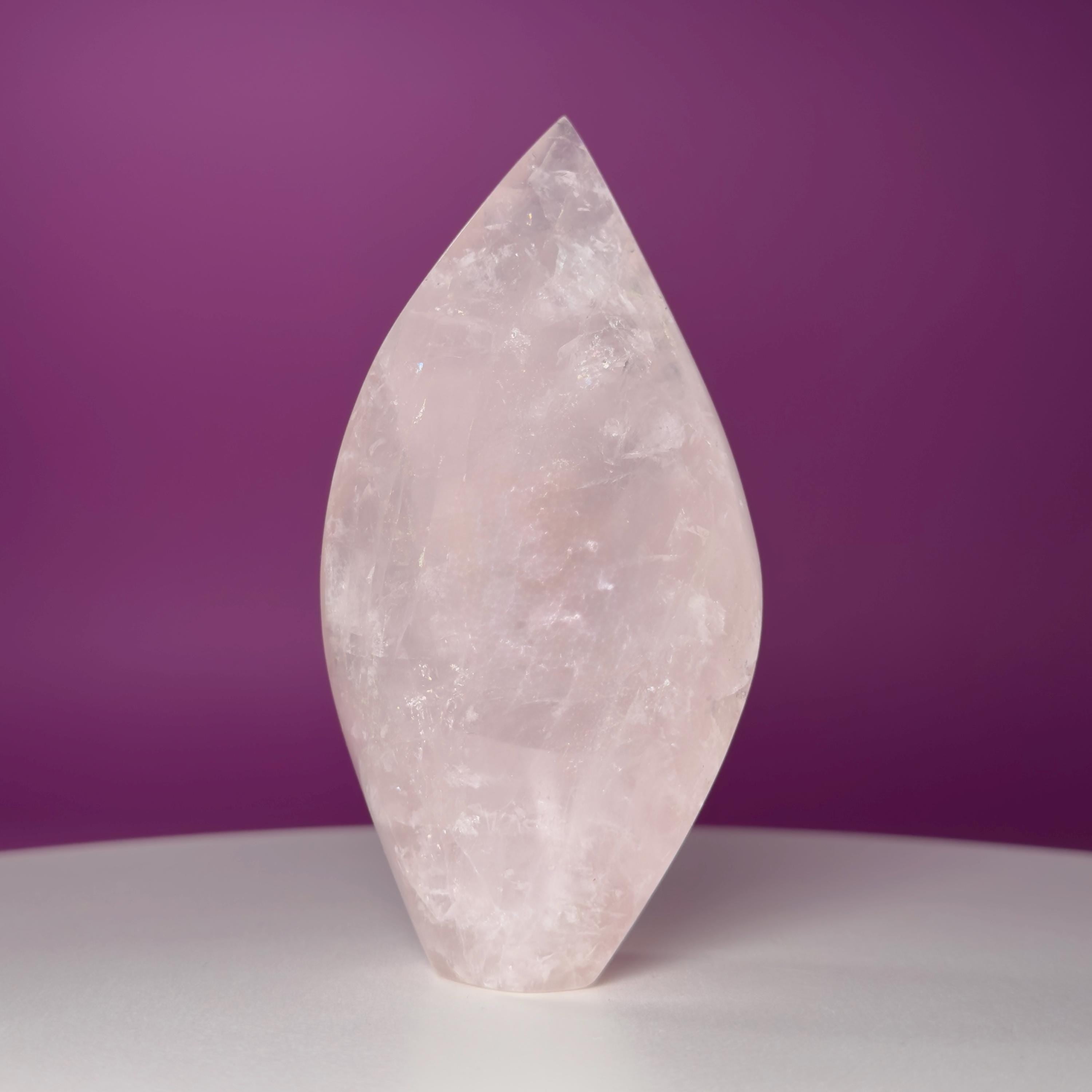 Brazil Rose Quartz Flame – Self Love Heart Chakra Crystal