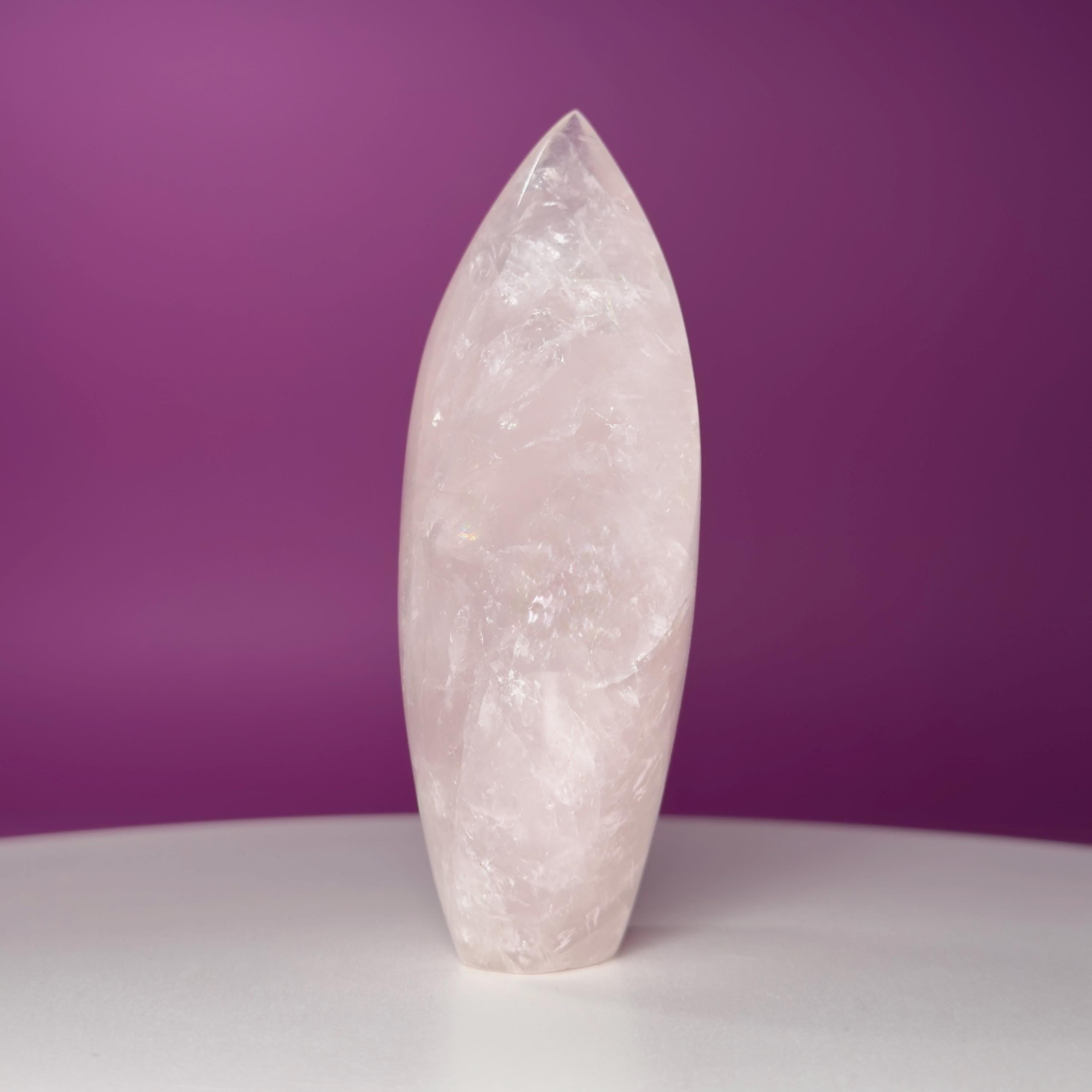 Brazil Rose Quartz Flame – Self Love Heart Chakra Crystal