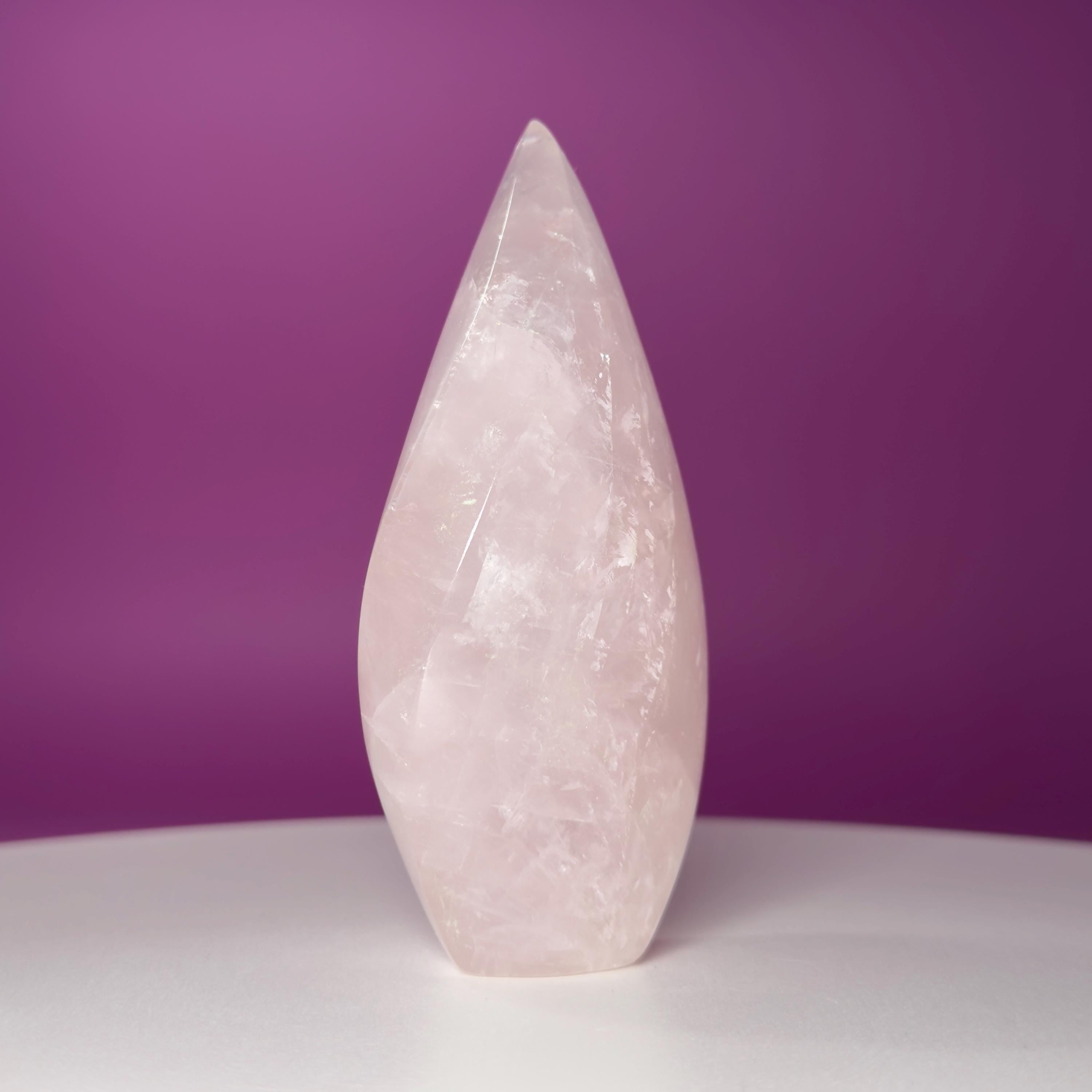 Brazil Rose Quartz Flame – Self Love Heart Chakra Crystal