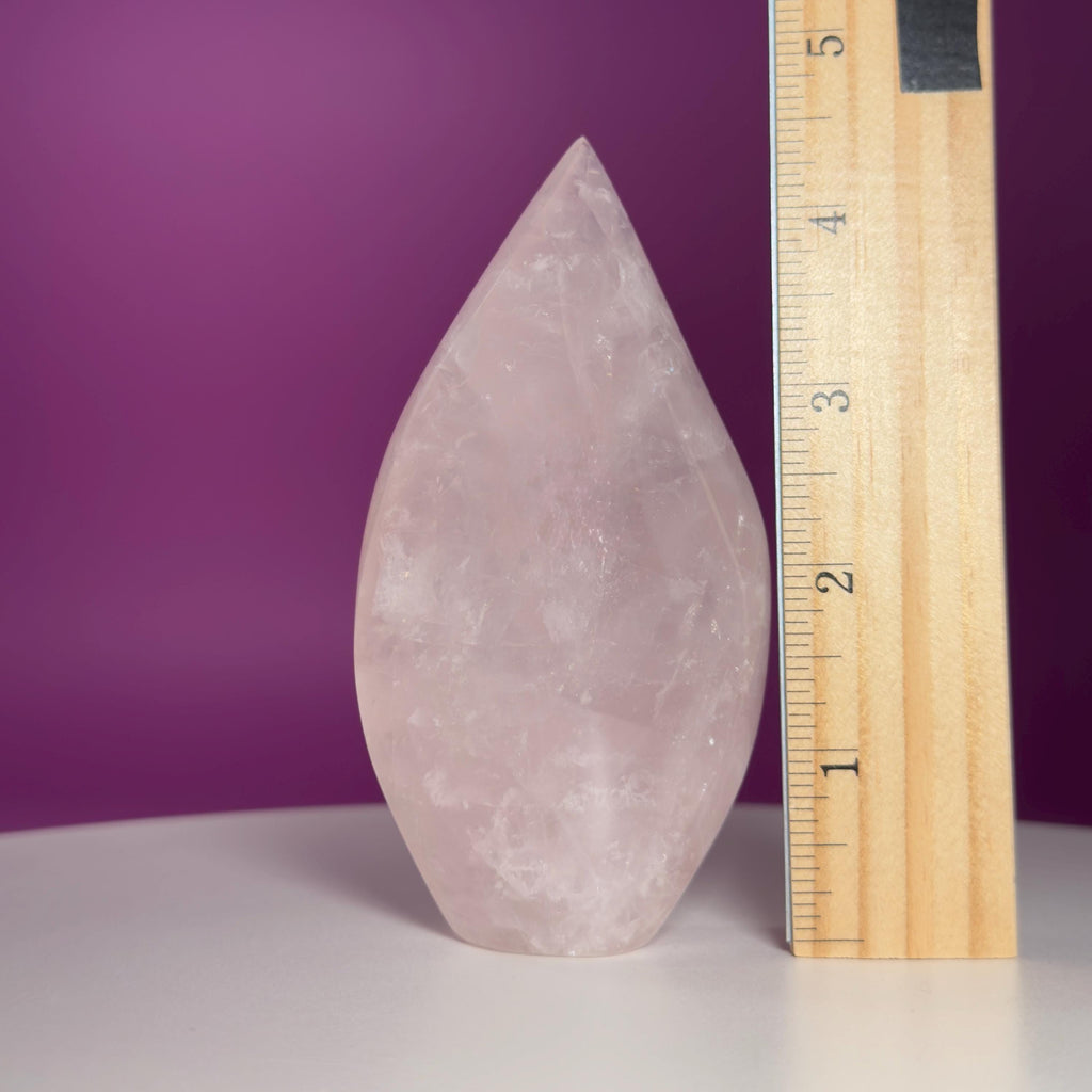 Brazil Rose Quartz Flame – Self Love Heart Chakra Crystal