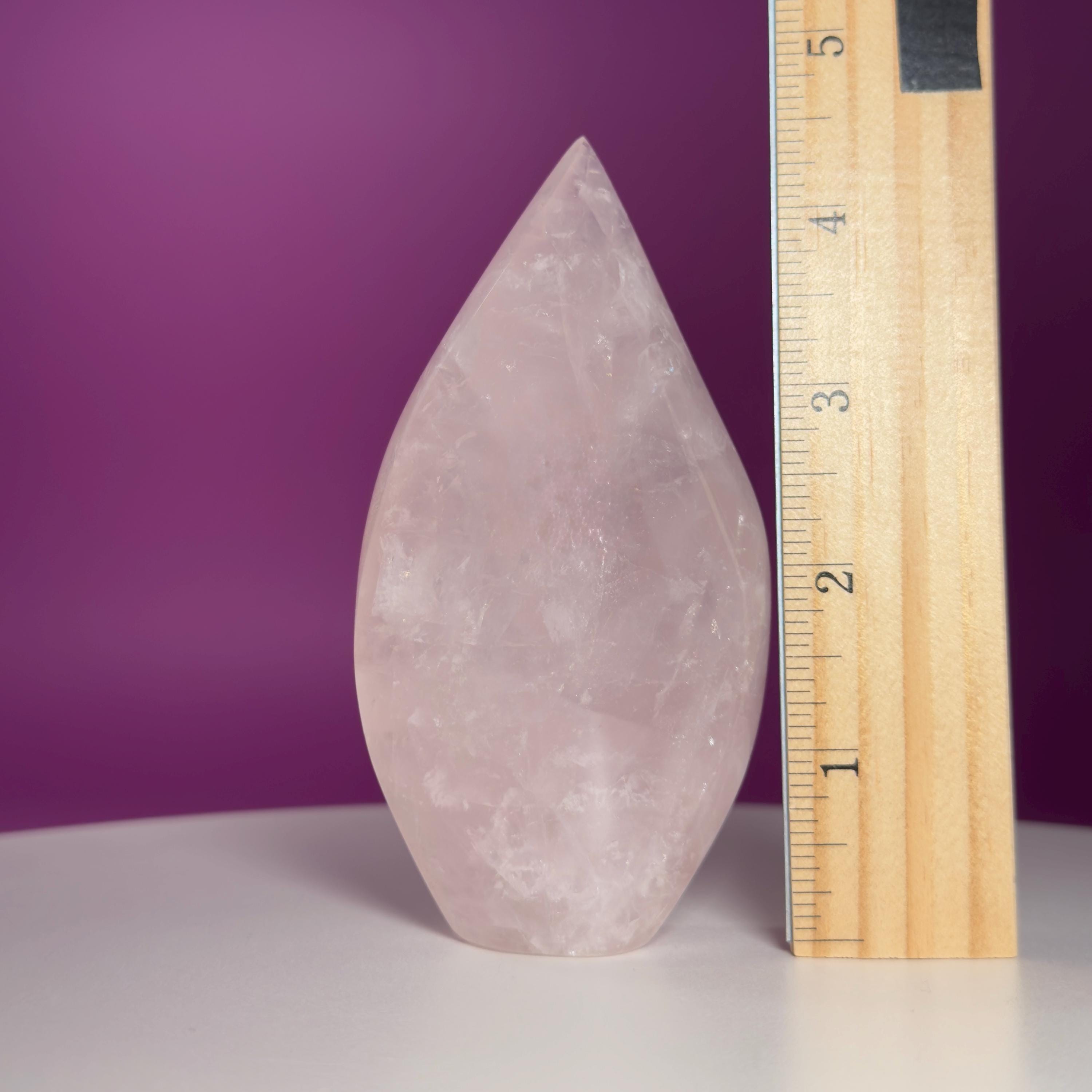 Brazil Rose Quartz Flame – Self Love Heart Chakra Crystal