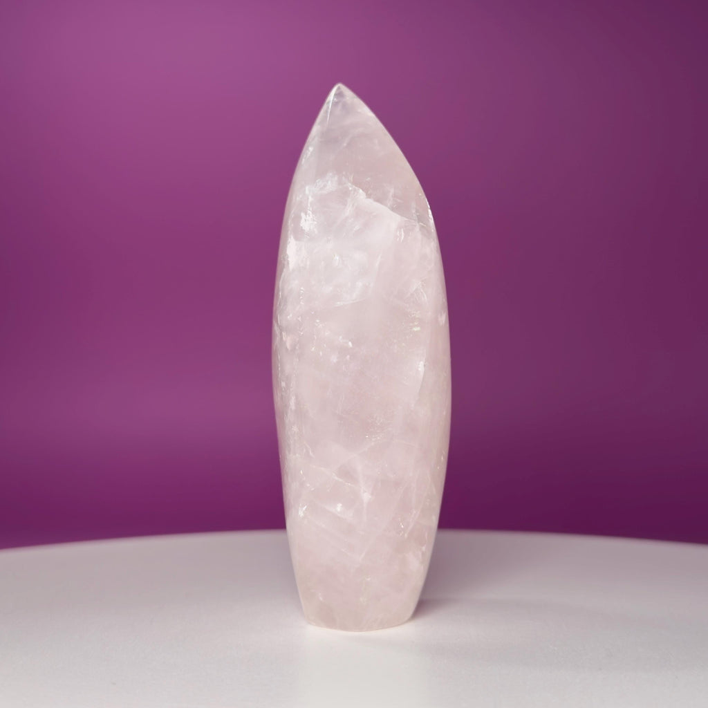 Brazil Rose Quartz Flame – Self Love Heart Chakra Crystal
