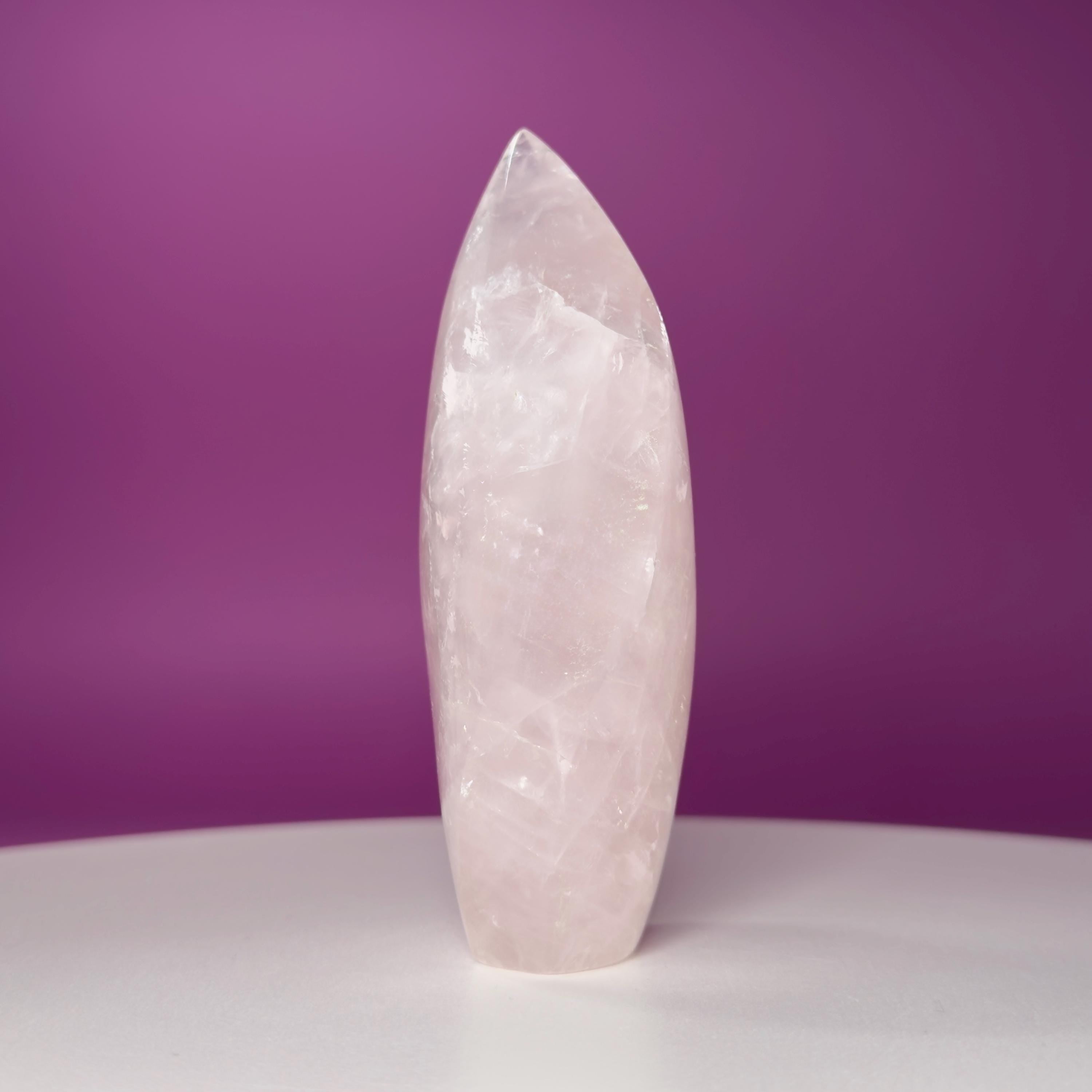 Brazil Rose Quartz Flame – Self Love Heart Chakra Crystal