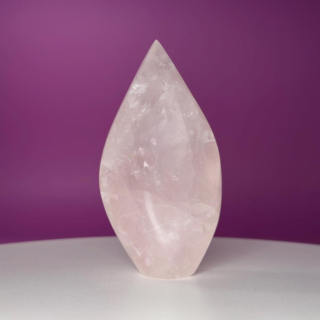 Brazil Rose Quartz Flame – Self Love Heart Chakra Crystal