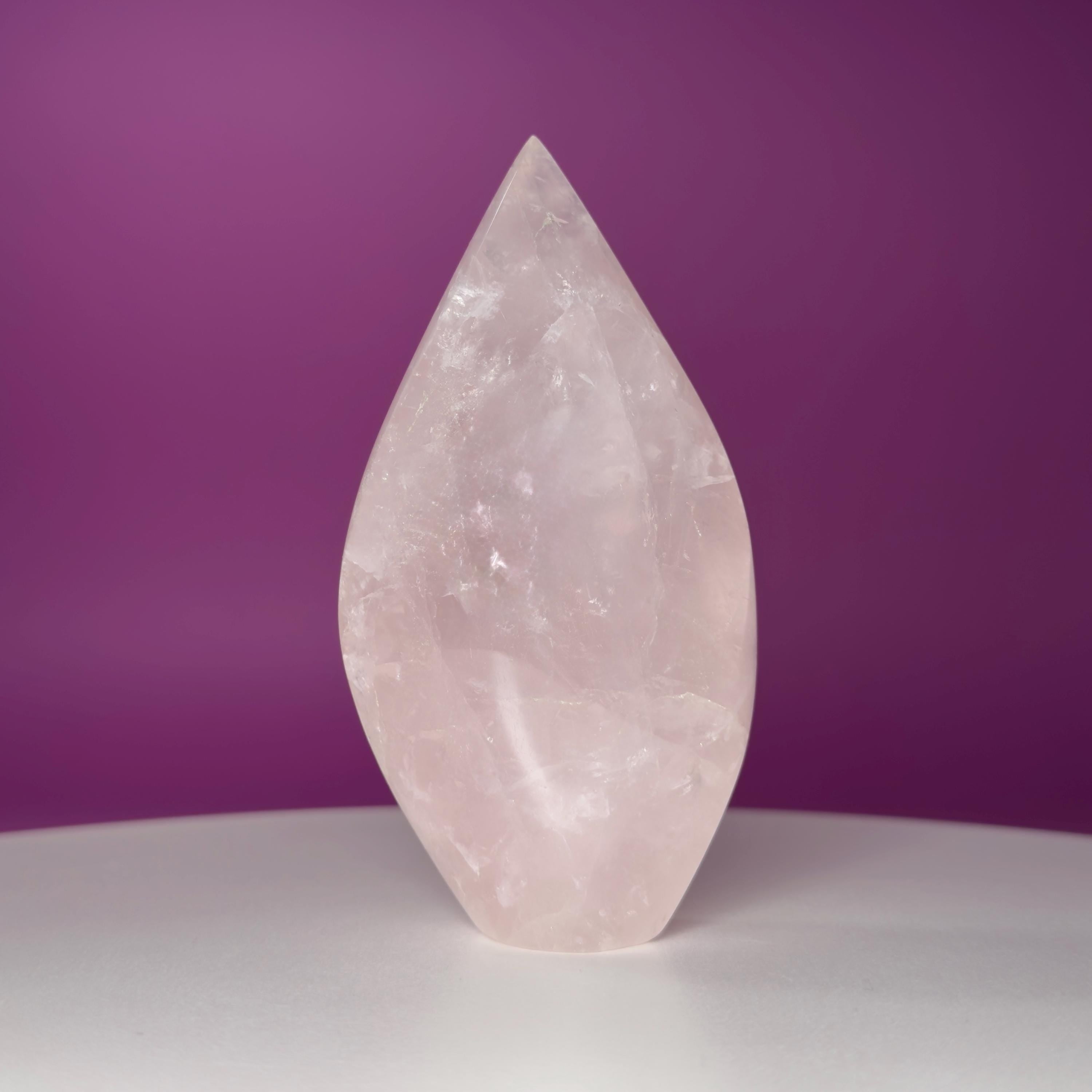 Brazil Rose Quartz Flame – Self Love Heart Chakra Crystal