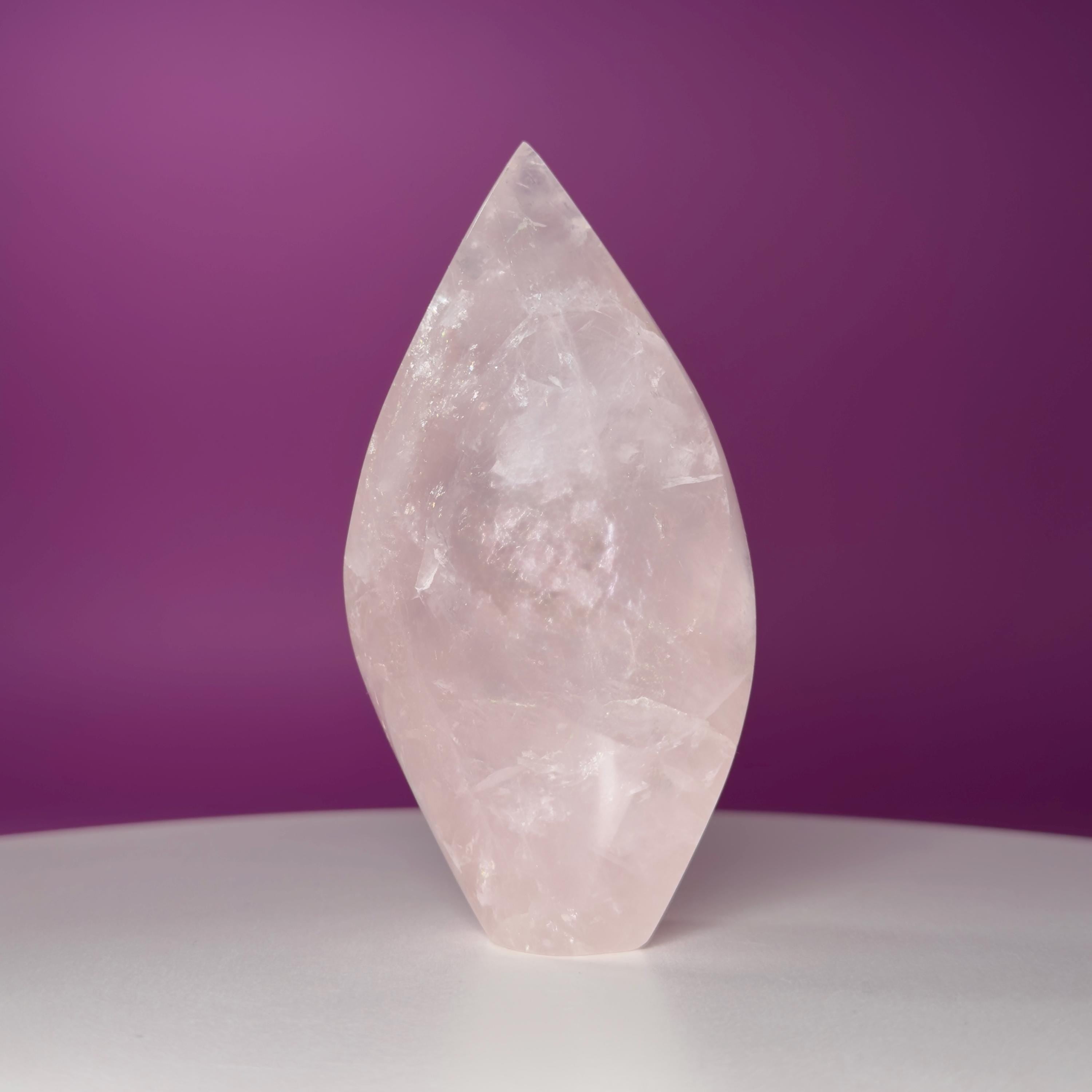 Brazil Rose Quartz Flame – Self Love Heart Chakra Crystal