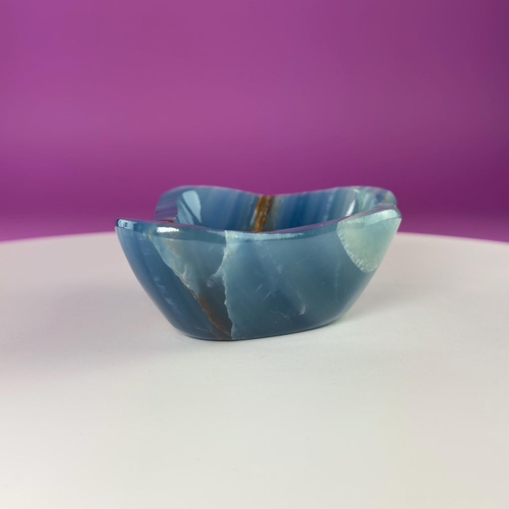 Blue Onyx Bowl – Crystal Dish for Jewelry, Energy Work & Décor