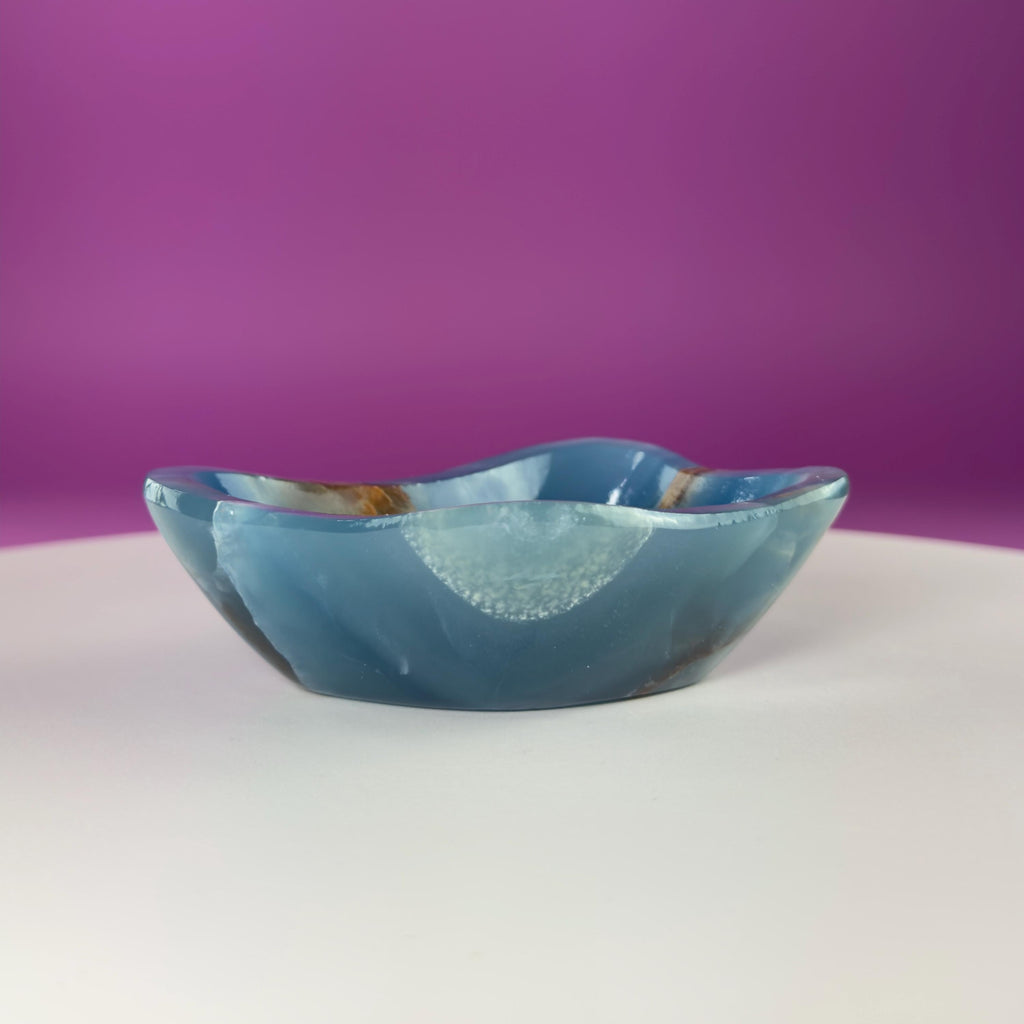 Blue Onyx Bowl – Crystal Dish for Jewelry, Energy Work & Décor