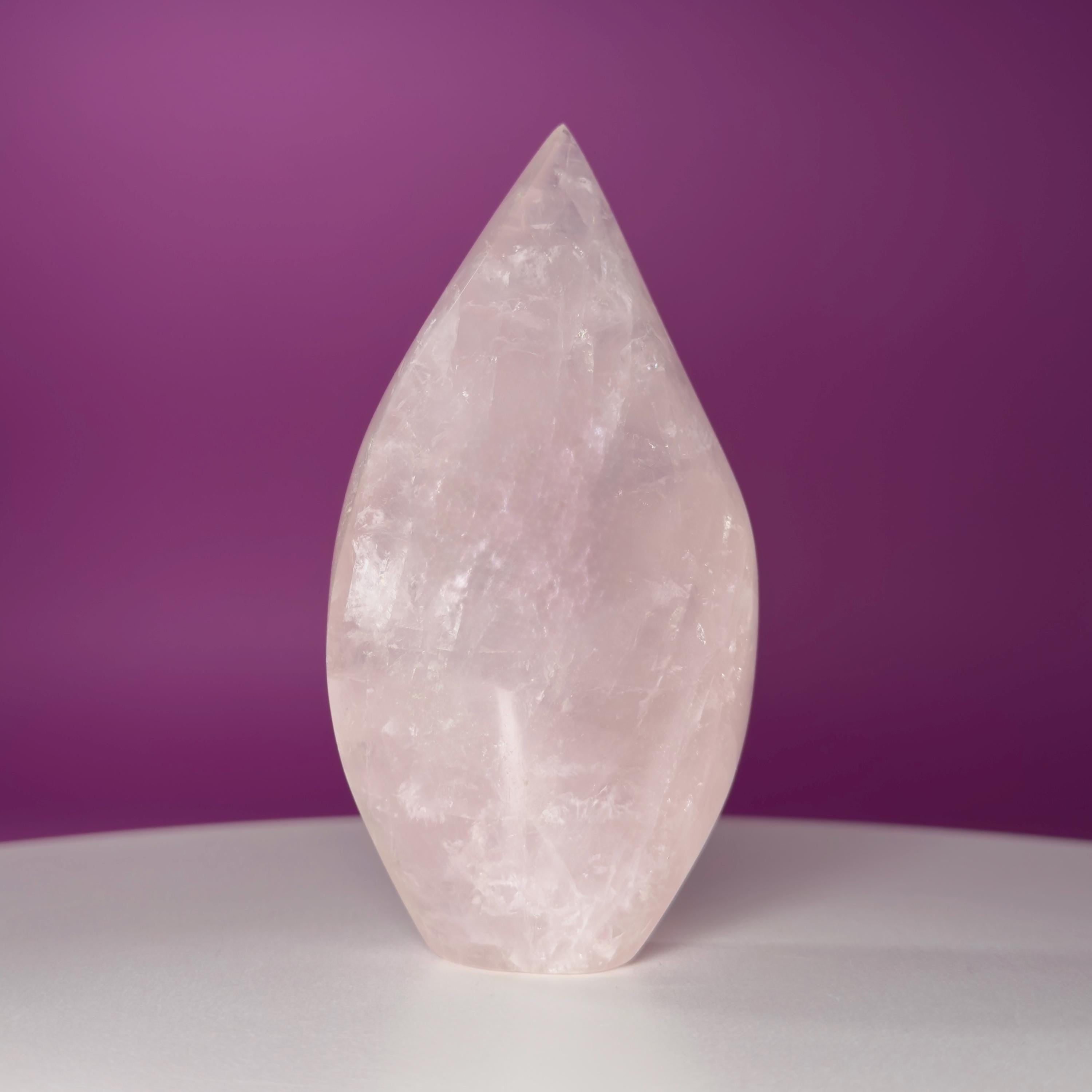 Brazil Rose Quartz Flame – Self Love Heart Chakra Crystal