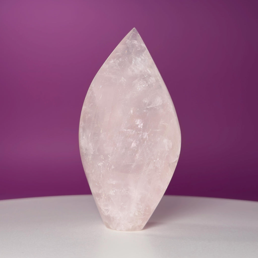 Brazil Rose Quartz Flame – Self Love Heart Chakra Crystal