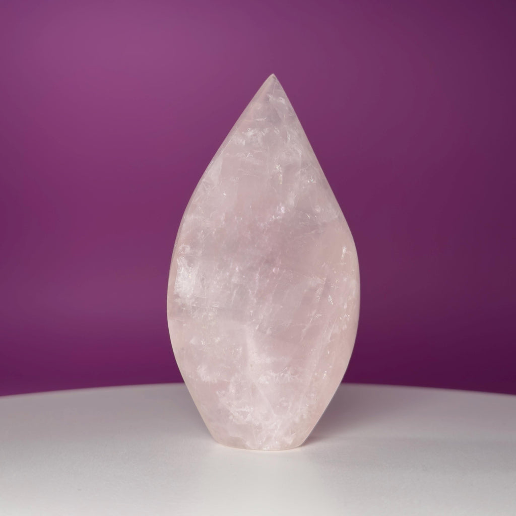 Brazil Rose Quartz Flame – Self Love Heart Chakra Crystal